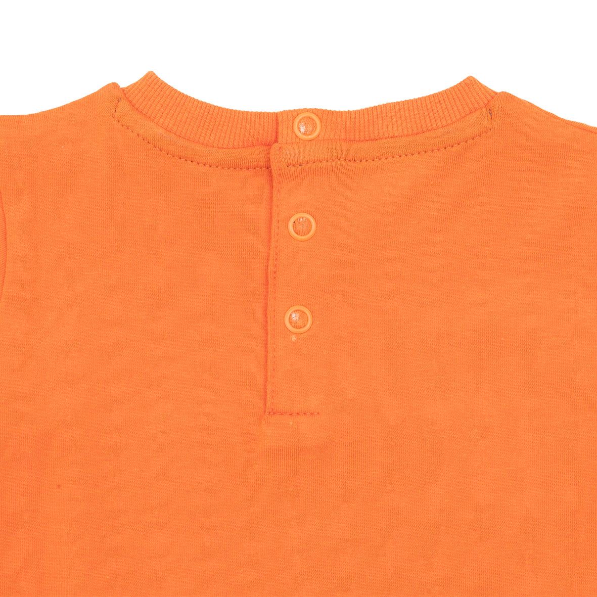 T-shirt jersey bimbo arancio con stampa - Mawi
