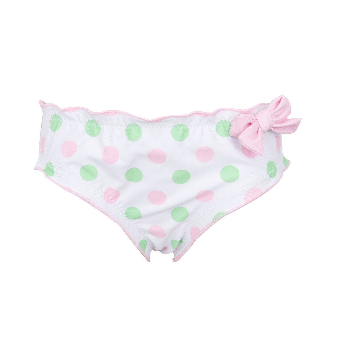 Costume mutandina bimba pois rosa verdi - Mawi