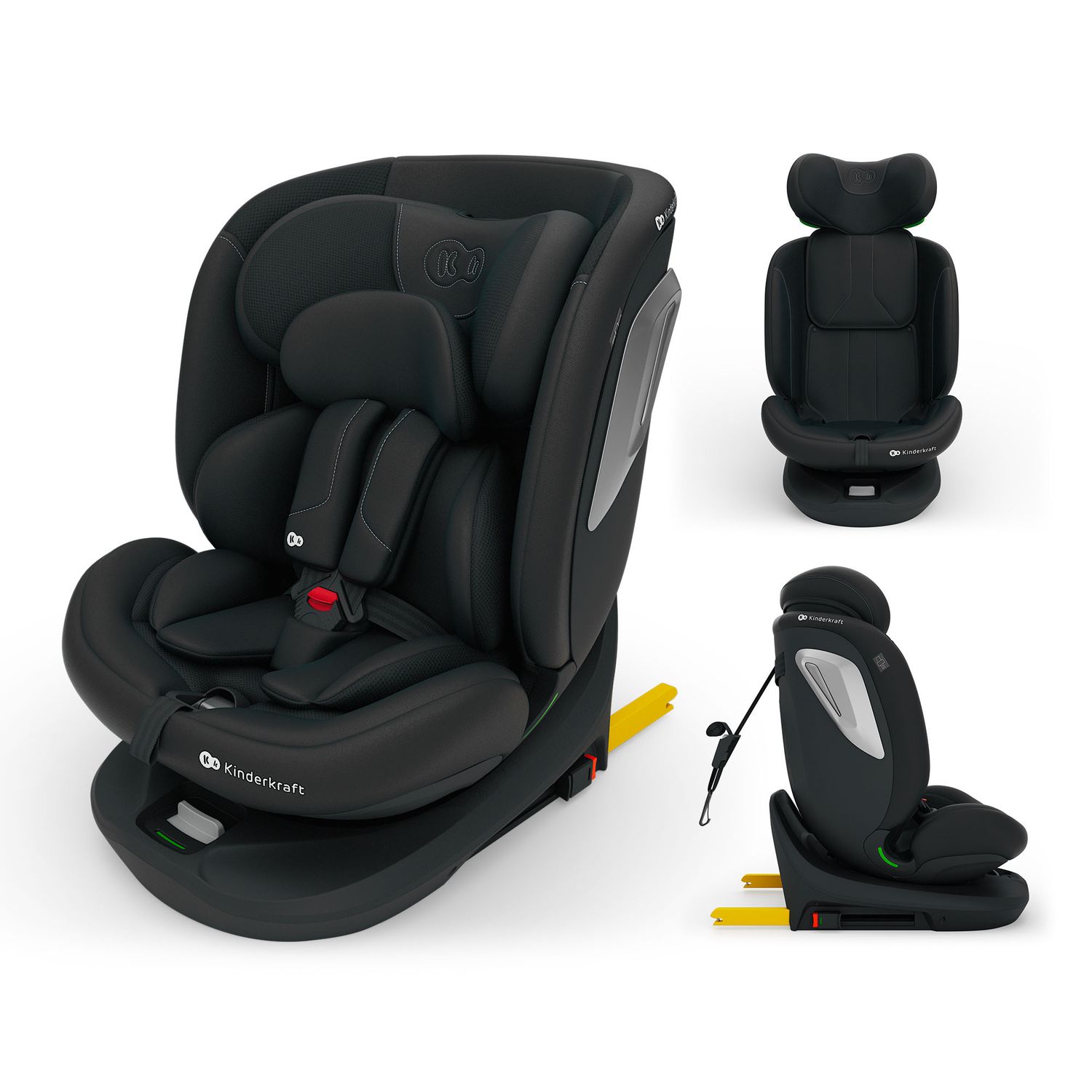 Seggiolino auto i-grow 2 plus i-size 40-150cm - black - kinderkraft - KinderKraft