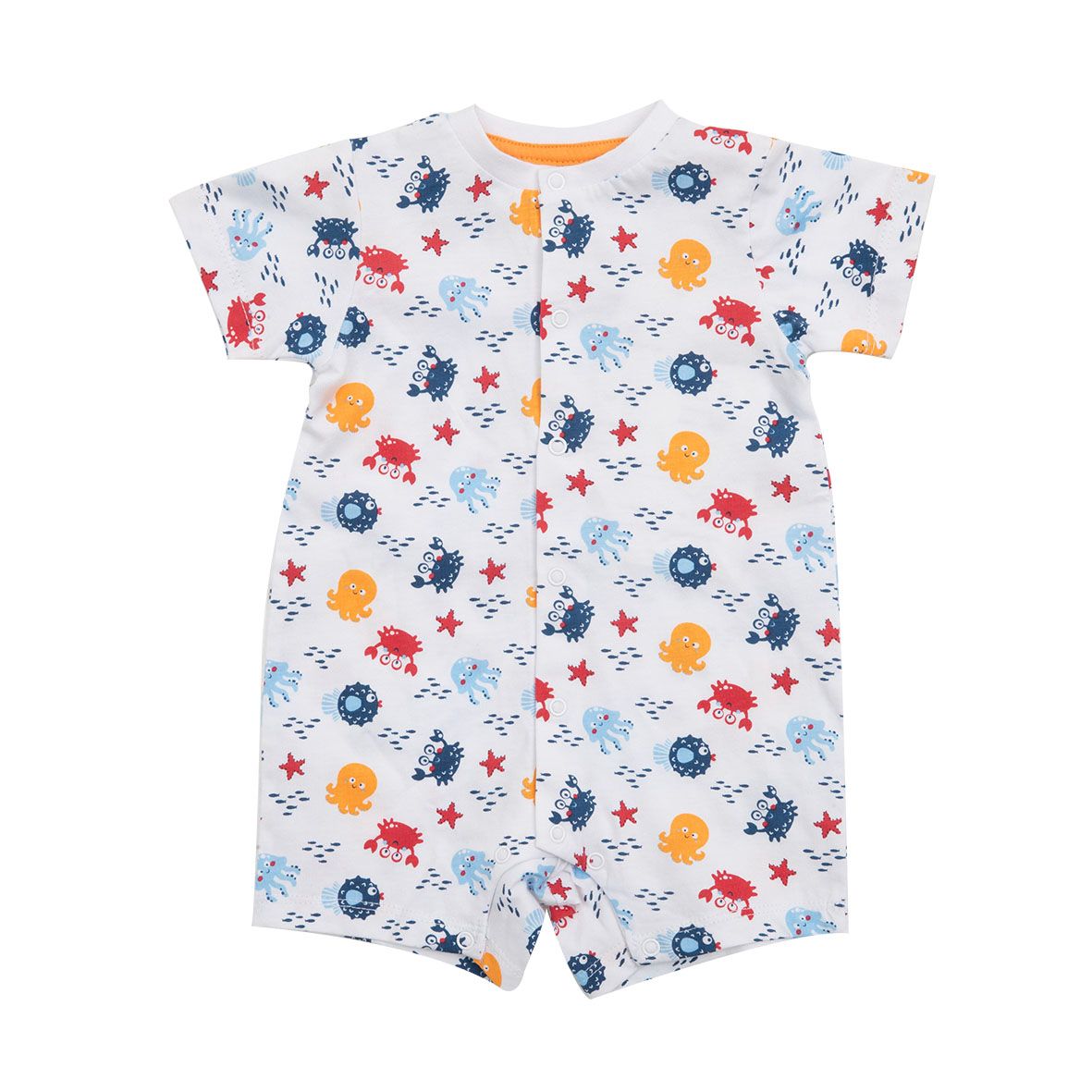 Tutina jersey bimbo bianca stampa "mare" - Mawi