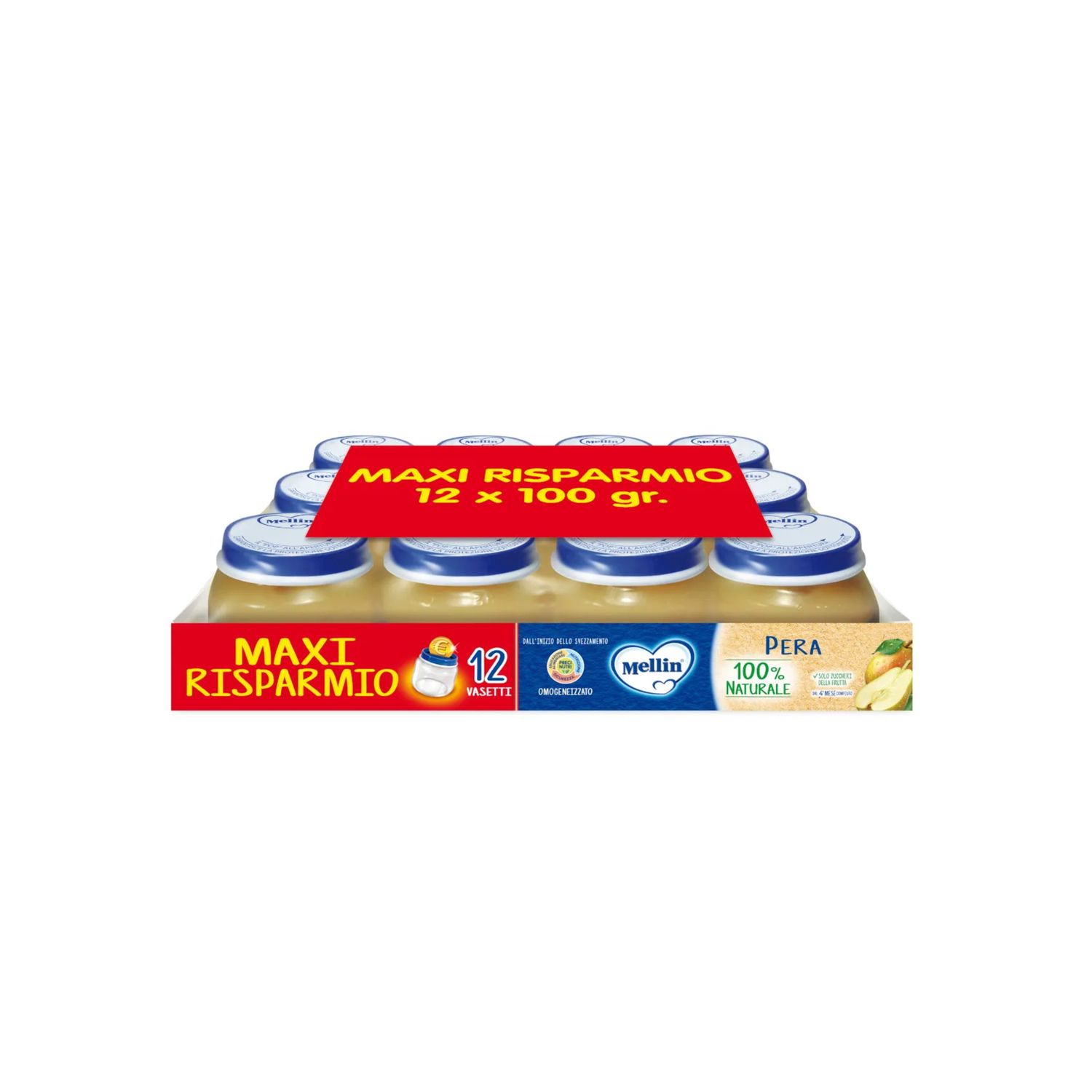 Omogeneizzato pera 12x100g - mellin - Mellin