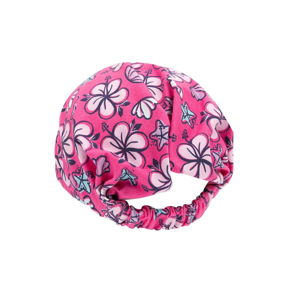 Bandana jersey bimba fucsia fiori e stelle - Mawi