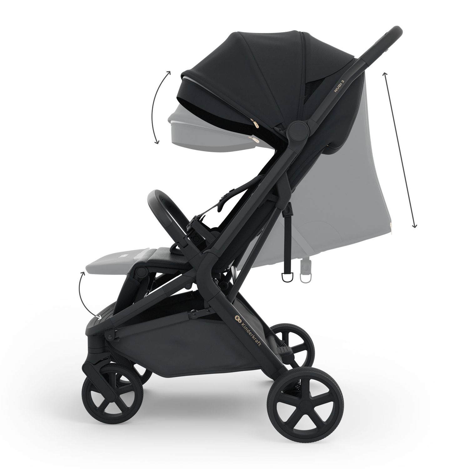 Passeggino leggero nubi 3 - midnight black - kinderkraft - KinderKraft