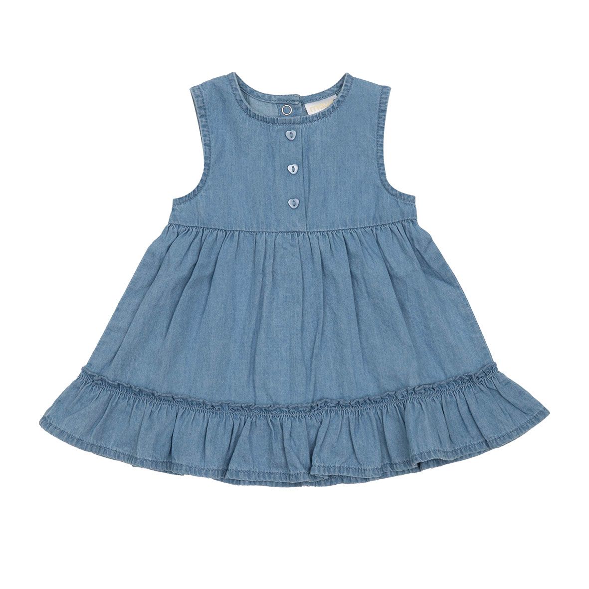 Abito chambray bimba denim smanicato - Mawi
