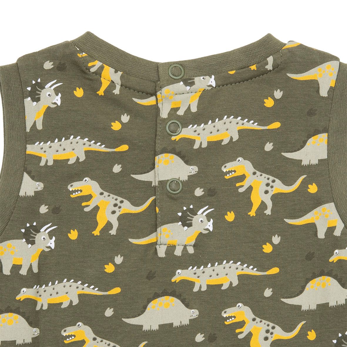 Canottiera bimbo verde stampa dinosauri - Mawi