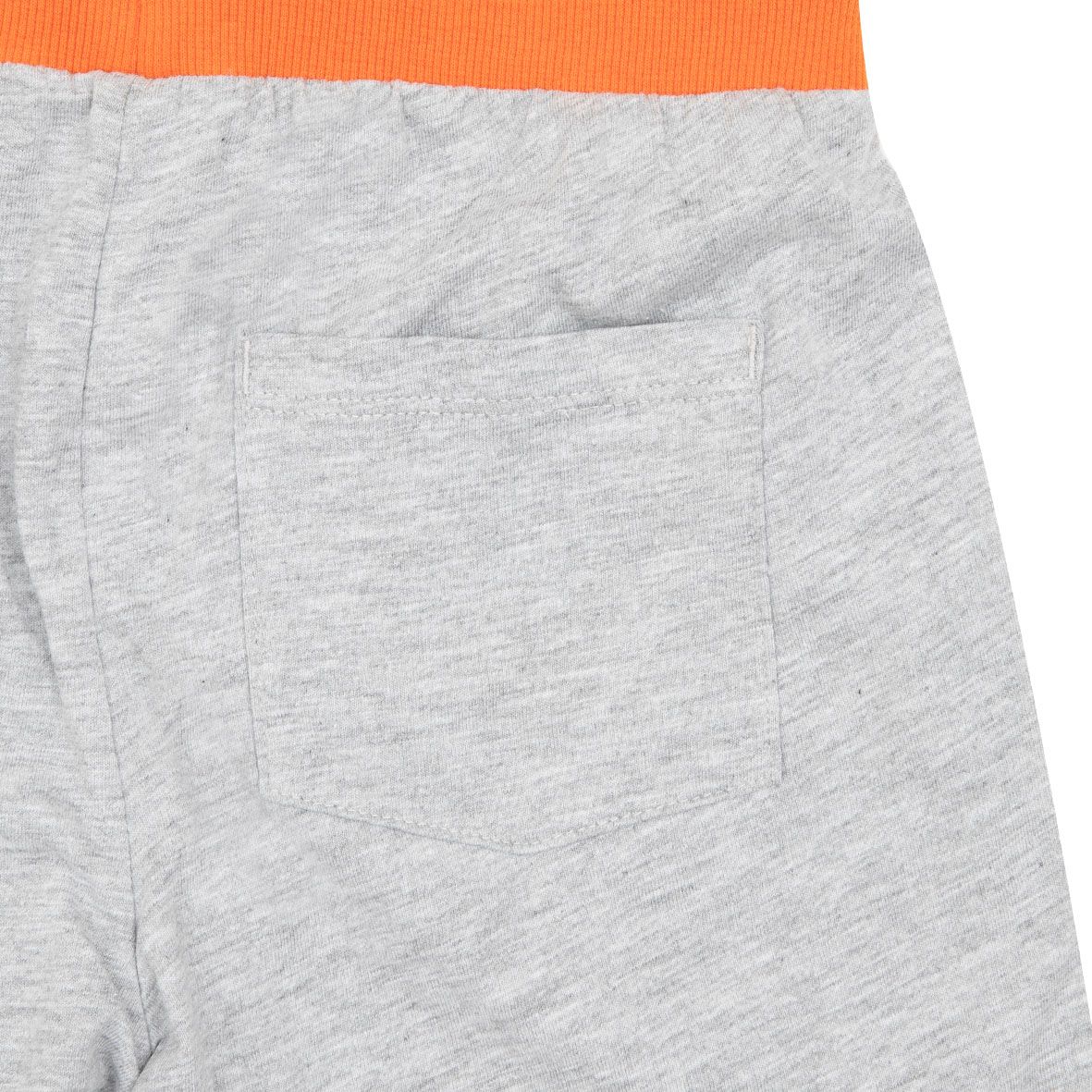 Short jersey bimbo grigio/arancio stampato - Mawi