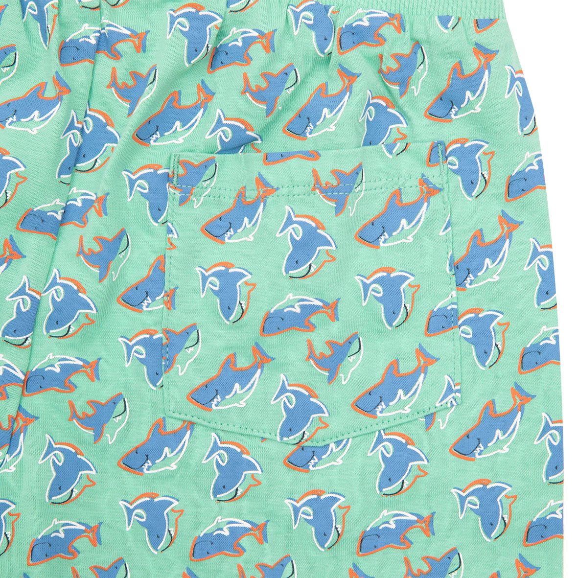 Short jersey bimbo verde stampato - Mawi