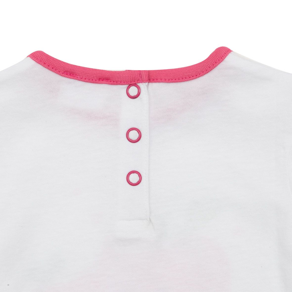T-shirt maniche corte bimba bianca/rosa fragole - Mawi