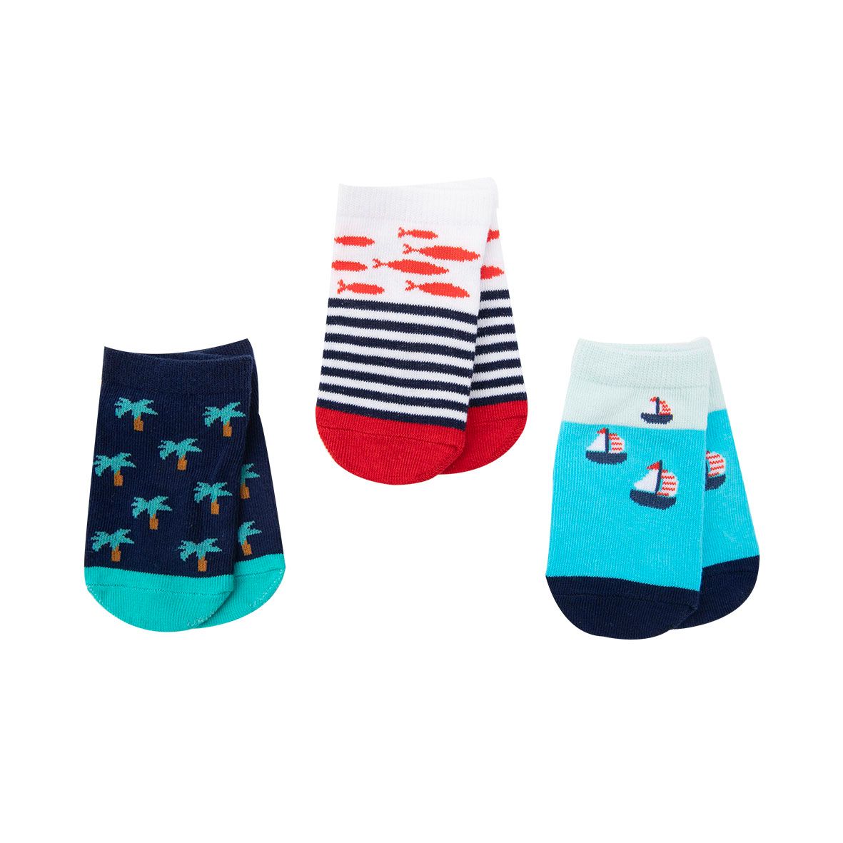 Set 3 paia di calze corte bimbo multicolor - Mawi