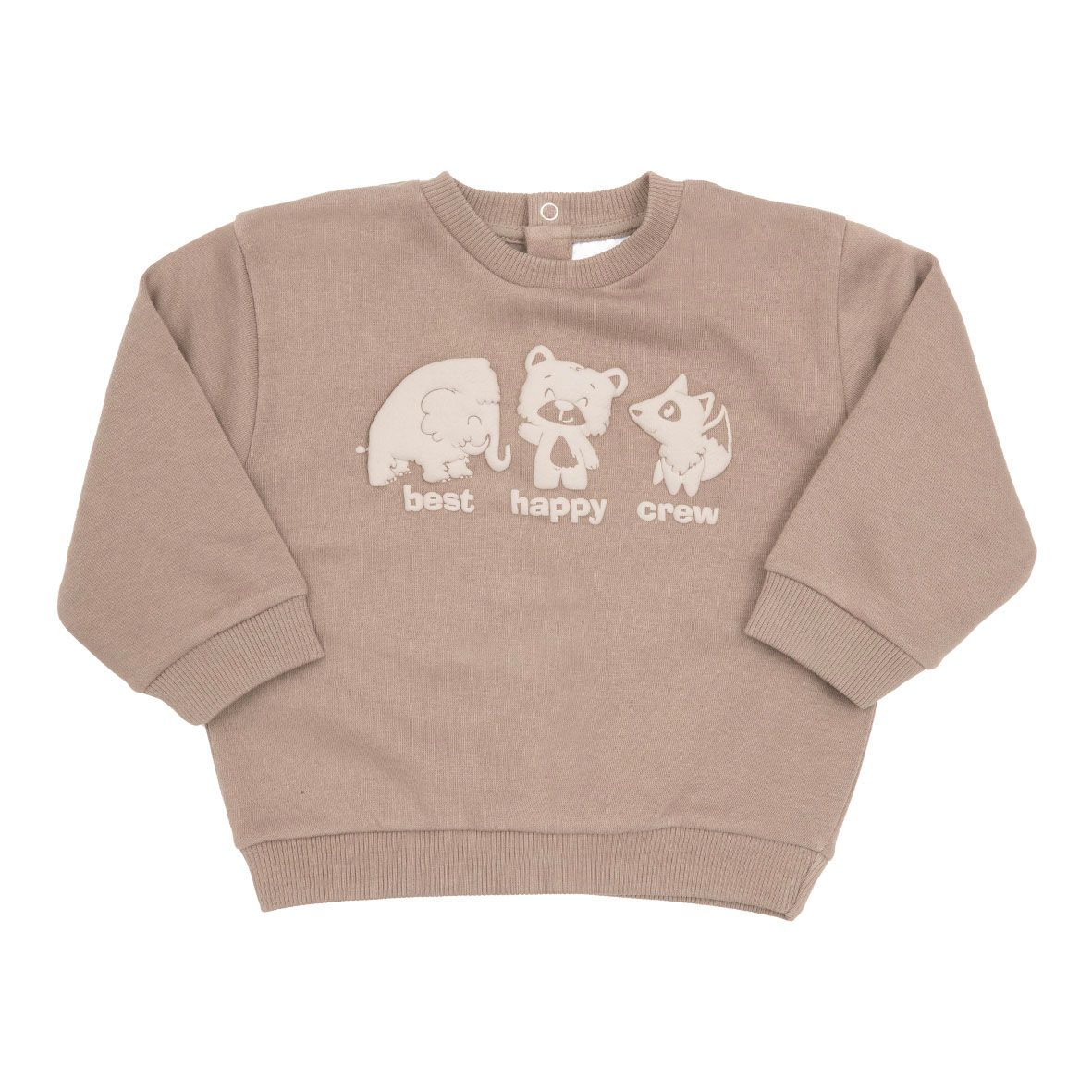 Felpa bimbo marrone stampata - Mawi