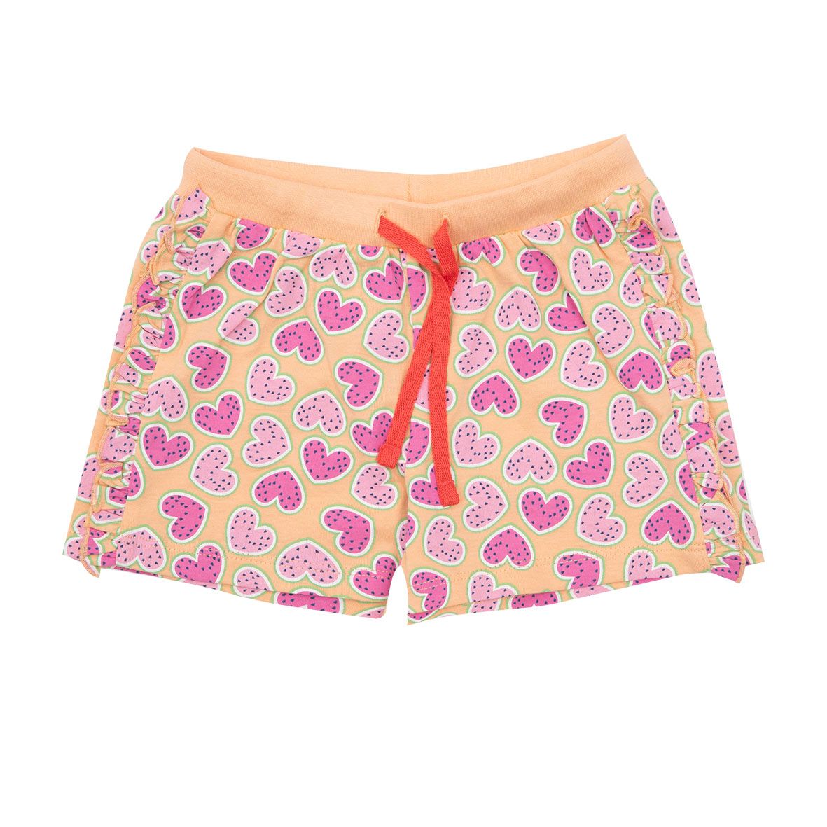 Pantaloncino morbido bimba pesca stampa cuoricini. - Mawi