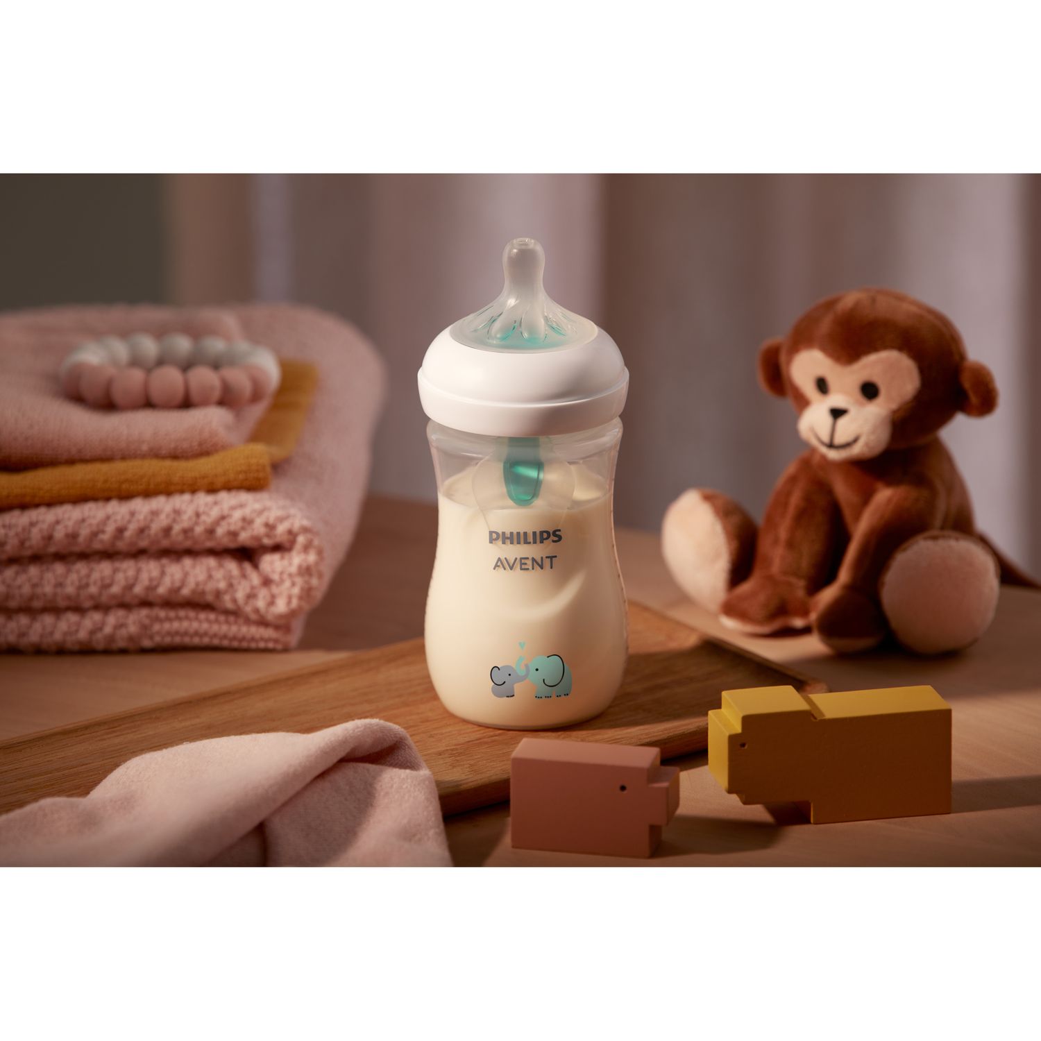 Biberon natural con tettarella a risposta naturale decorazione koala da 260ml 3-6m flusso 3 | senza bpa – philips avent - Avent