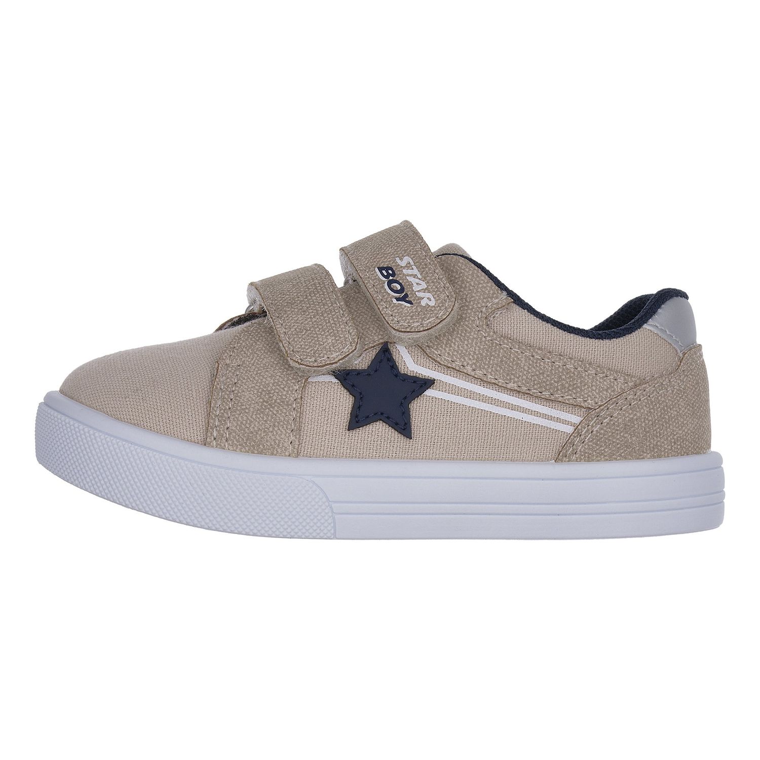 Sneaker bimbo doppio strappo beige con stella- chicco - Chicco