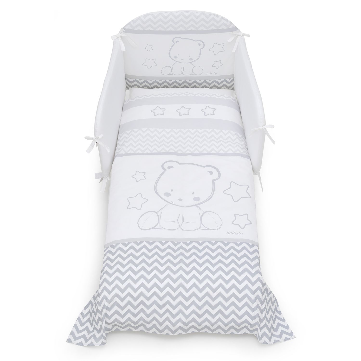 Completo piumone 4 pezzi popstar grey - italbaby - Italbaby