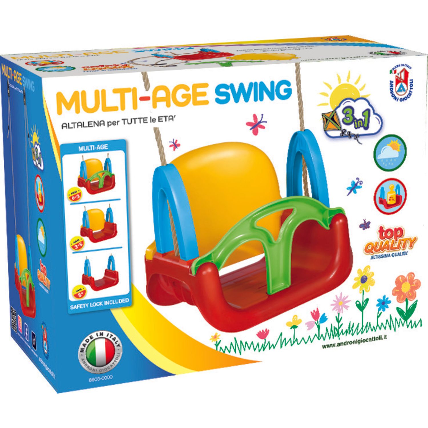 Seggiolino 3 in 1 androni giocattoli - altalena per bambini - Androni Giocattoli