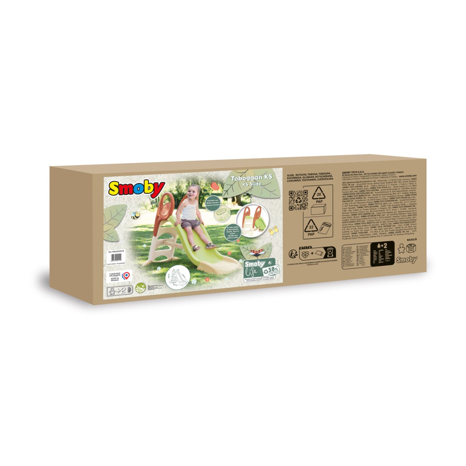 Smoby life - scivolo ks water fun 1,5 m - 2+ - Smoby