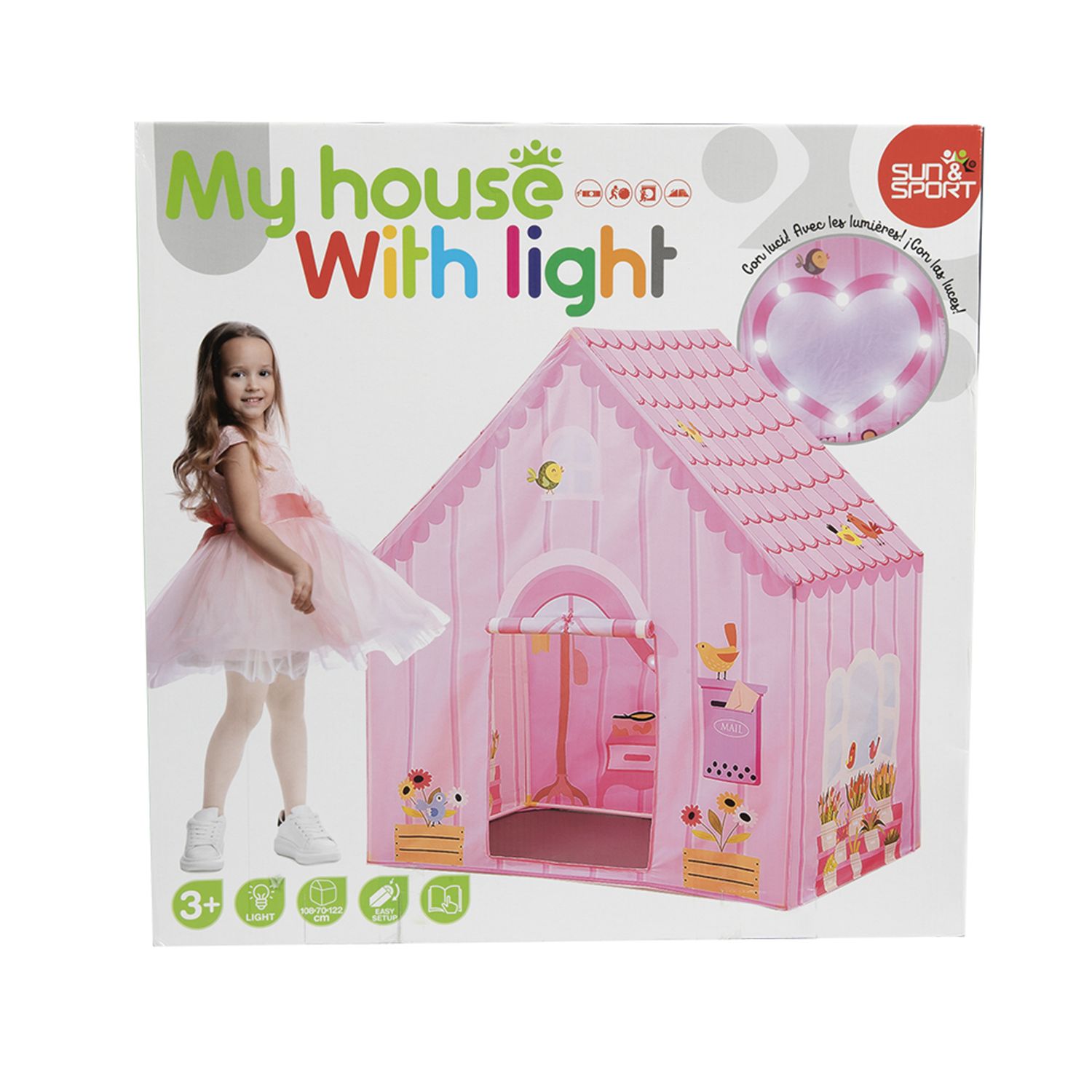 Tenda principessa con luci - 18m+ - sun & sport - Sun&Sport
