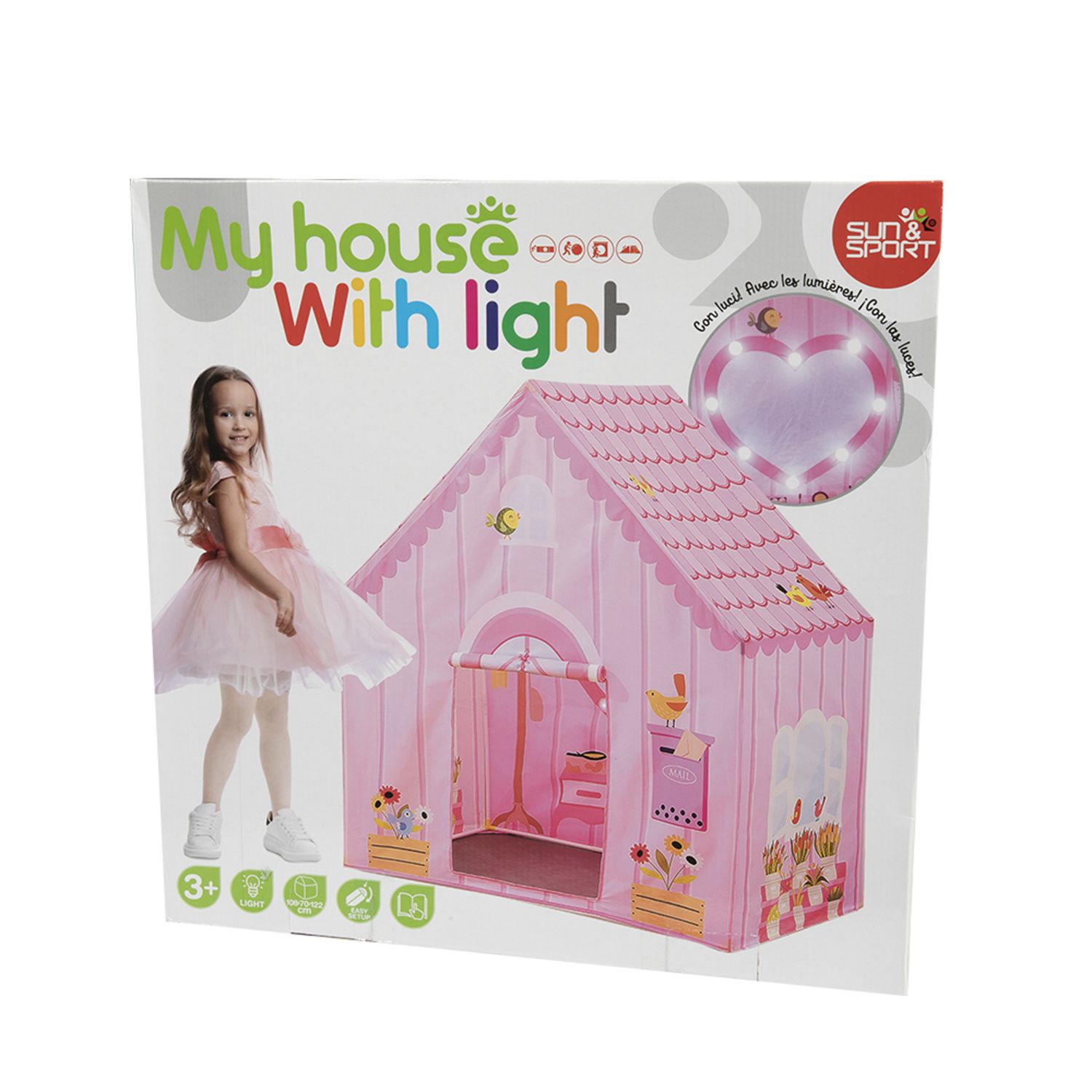 Tenda principessa con luci - 18m+ - sun & sport - Sun&Sport