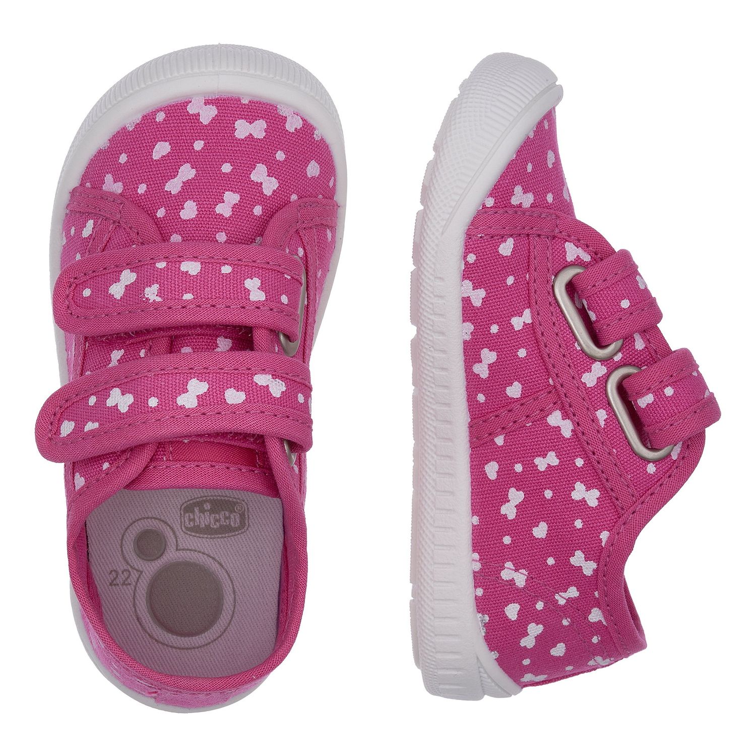 Sneakers barefoot bimba fucsia farfalle bianche – chicco - Chicco