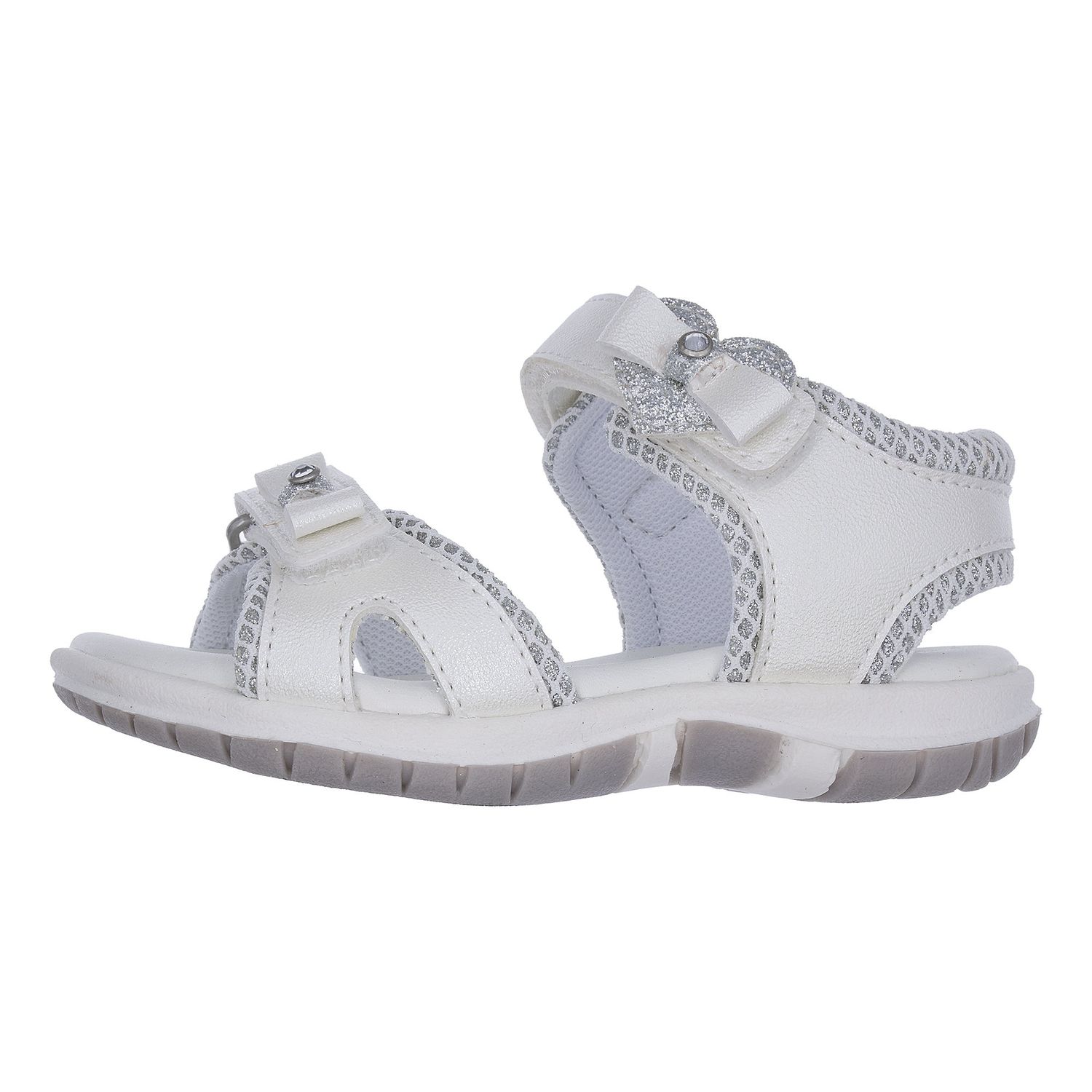 Sandali bimba bianchi con fiocco glitter - chicco francia - Chicco