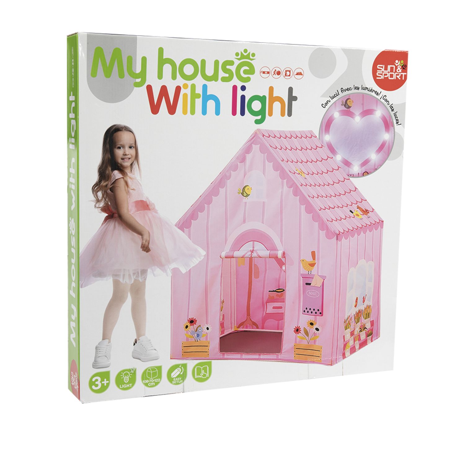 Tenda principessa con luci - 18m+ - sun & sport - Sun&Sport