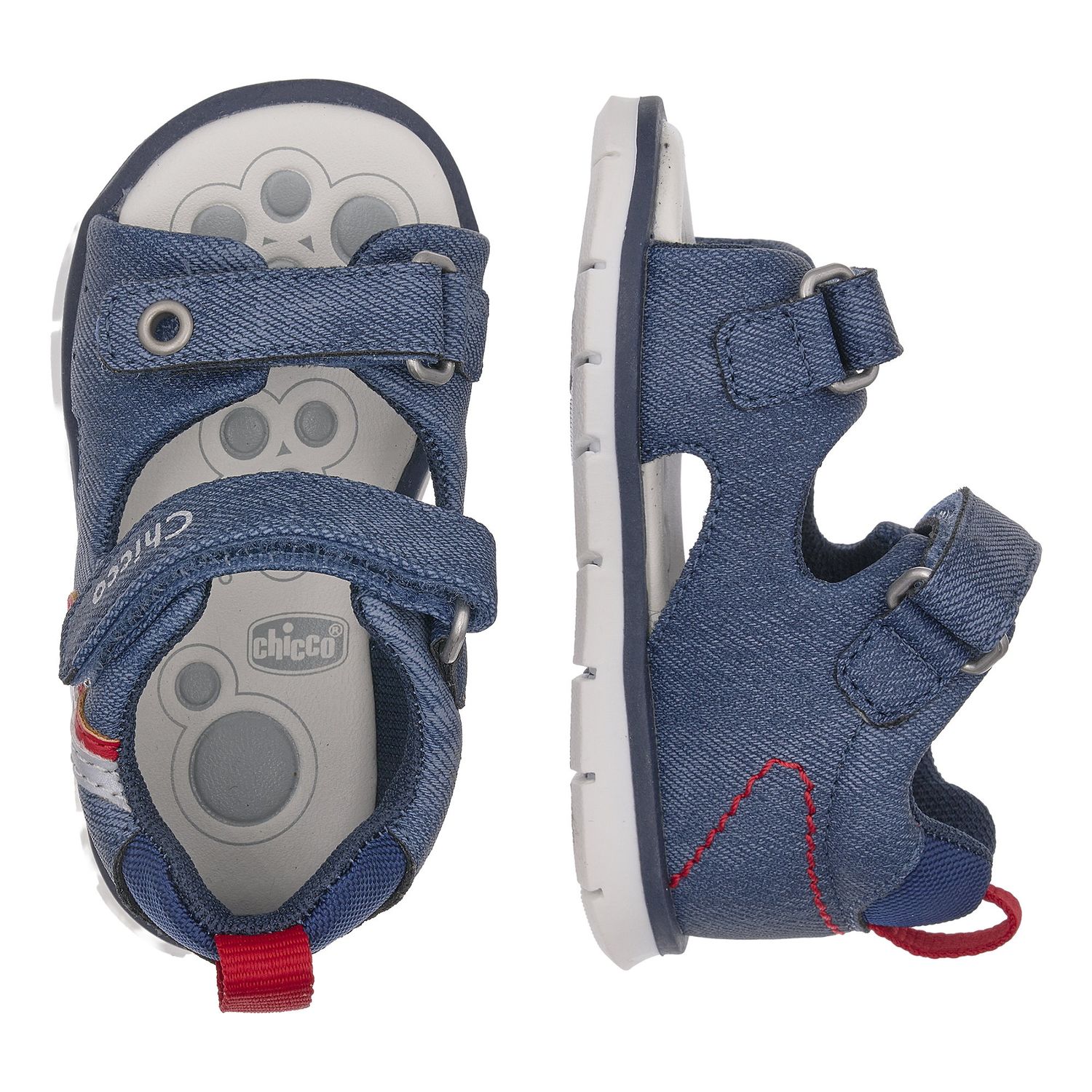 Sandalo bimbo con doppio strappo, chiuso posteriormente - chicco - Chicco