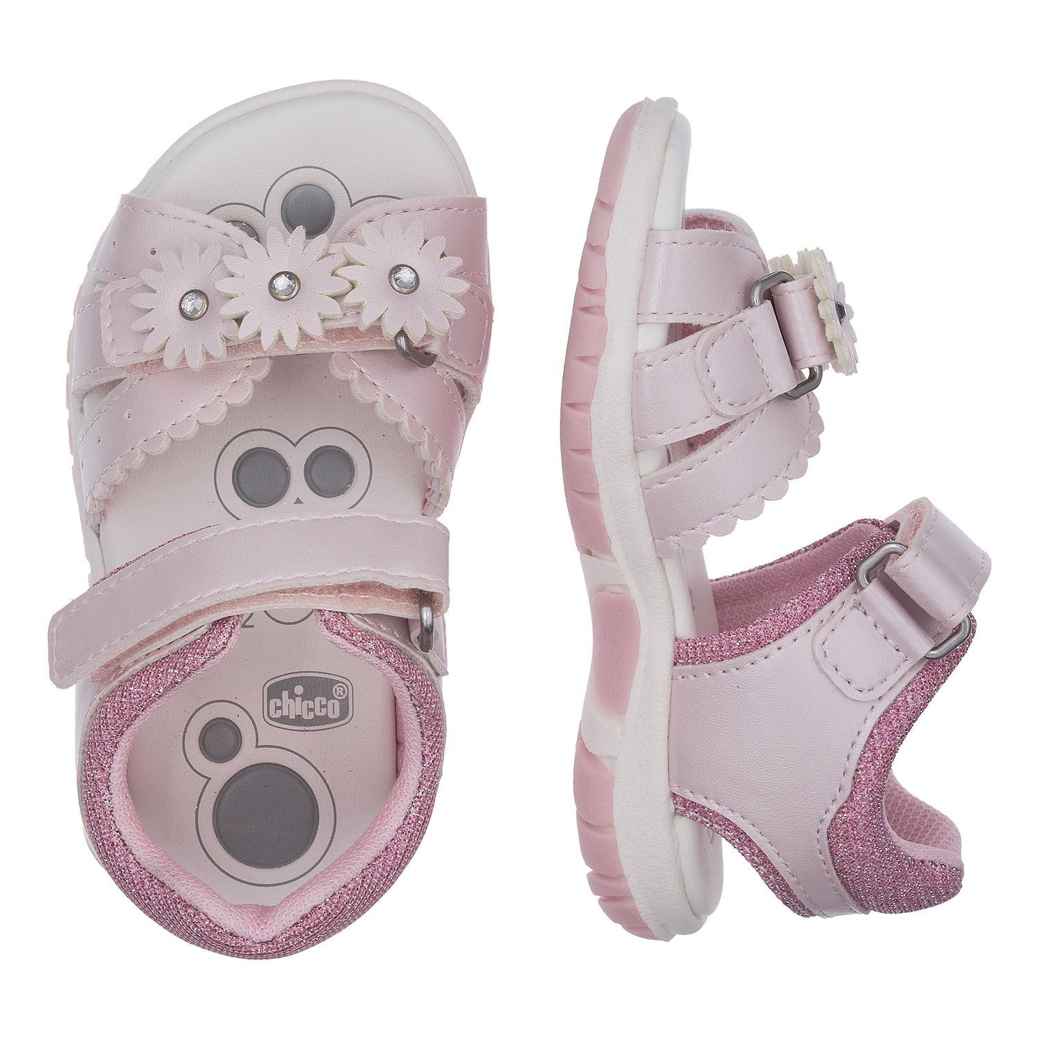 Sandalo bimba rosa con fiori - chicco felicia - Chicco