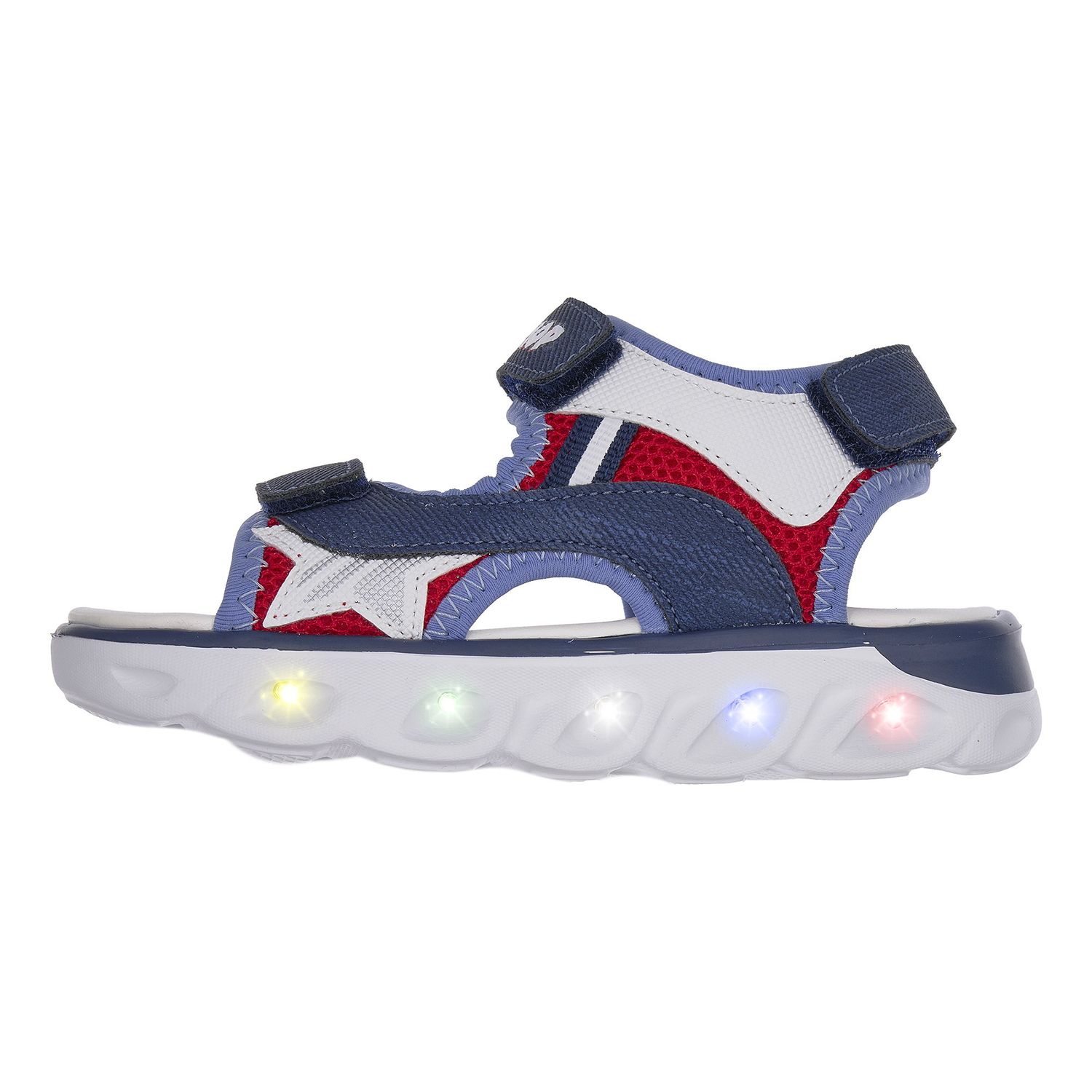 Sandalo bimba con doppio strappo e luci nella suola - chicco - Chicco