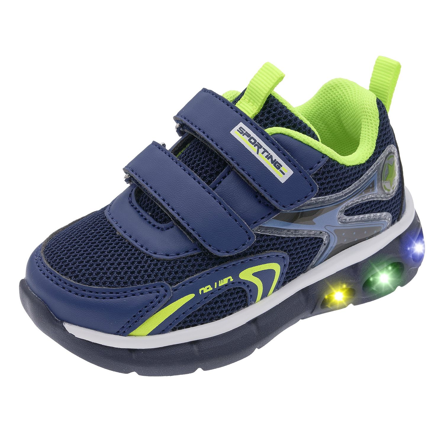 Sneaker bimbo con doppio strappo e luci nella suola - chicco - Chicco
