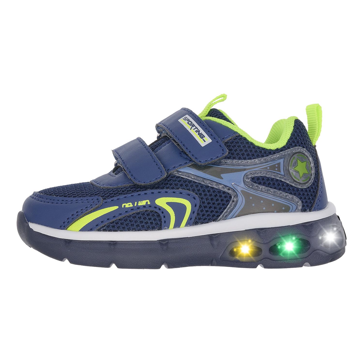 Sneaker bimbo con doppio strappo e luci nella suola - chicco - Chicco