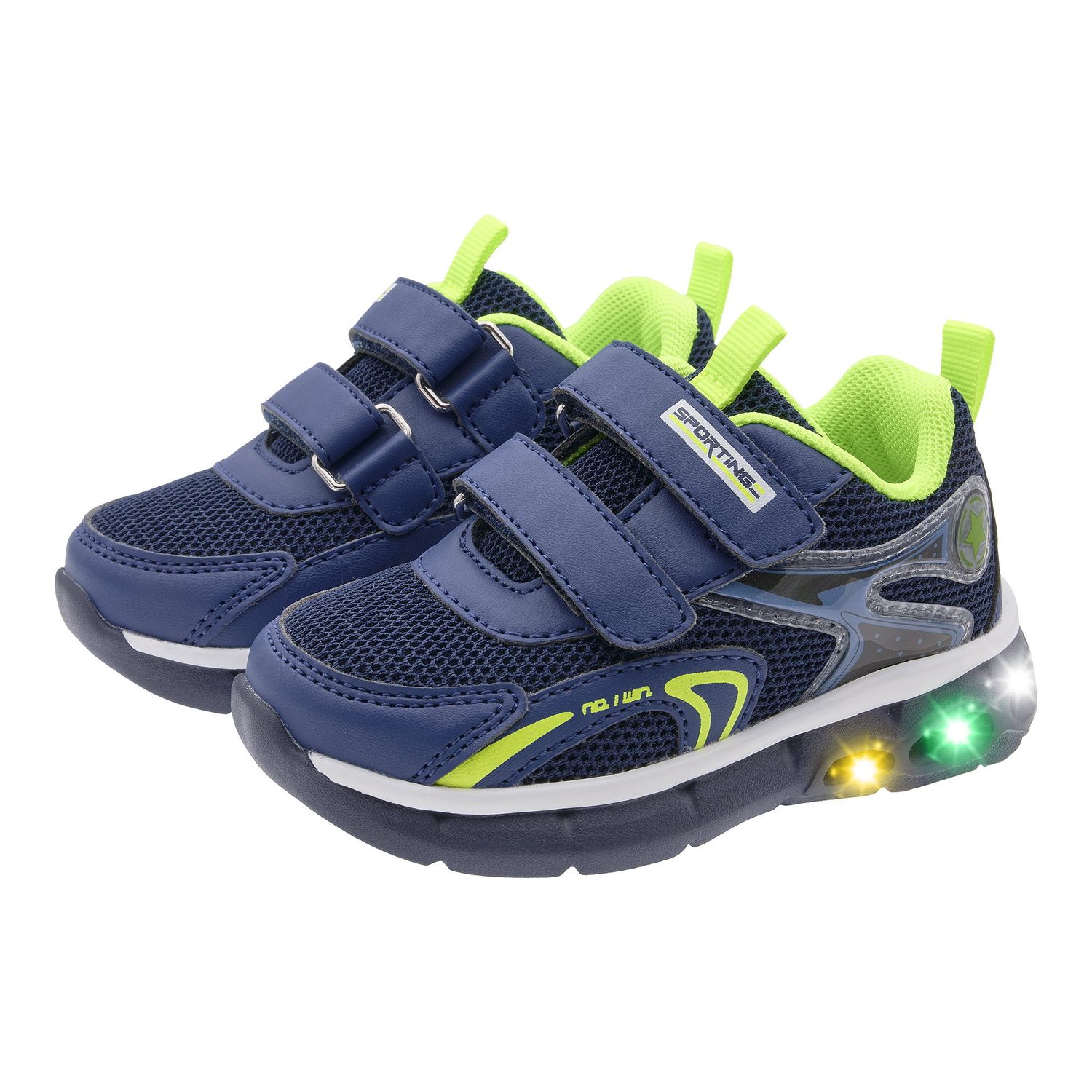 Sneaker bimbo con doppio strappo e luci nella suola - chicco - Chicco