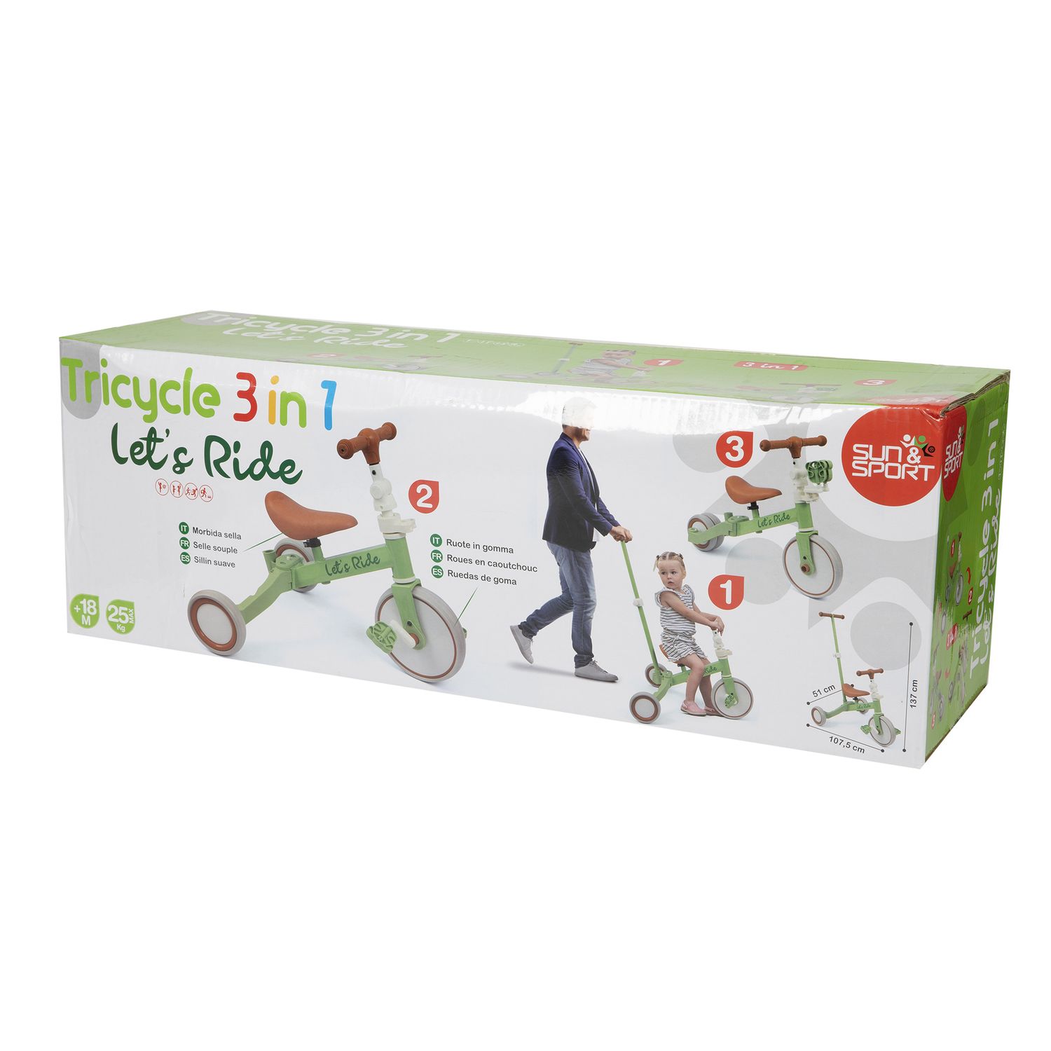 Triciclo 3 in 1 let's ride - Sun&Sport