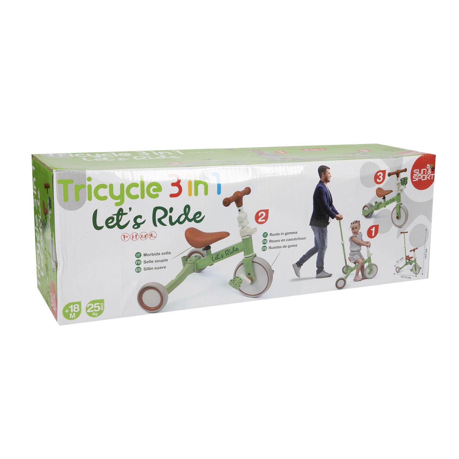 Triciclo 3 in 1 let's ride - Sun&Sport