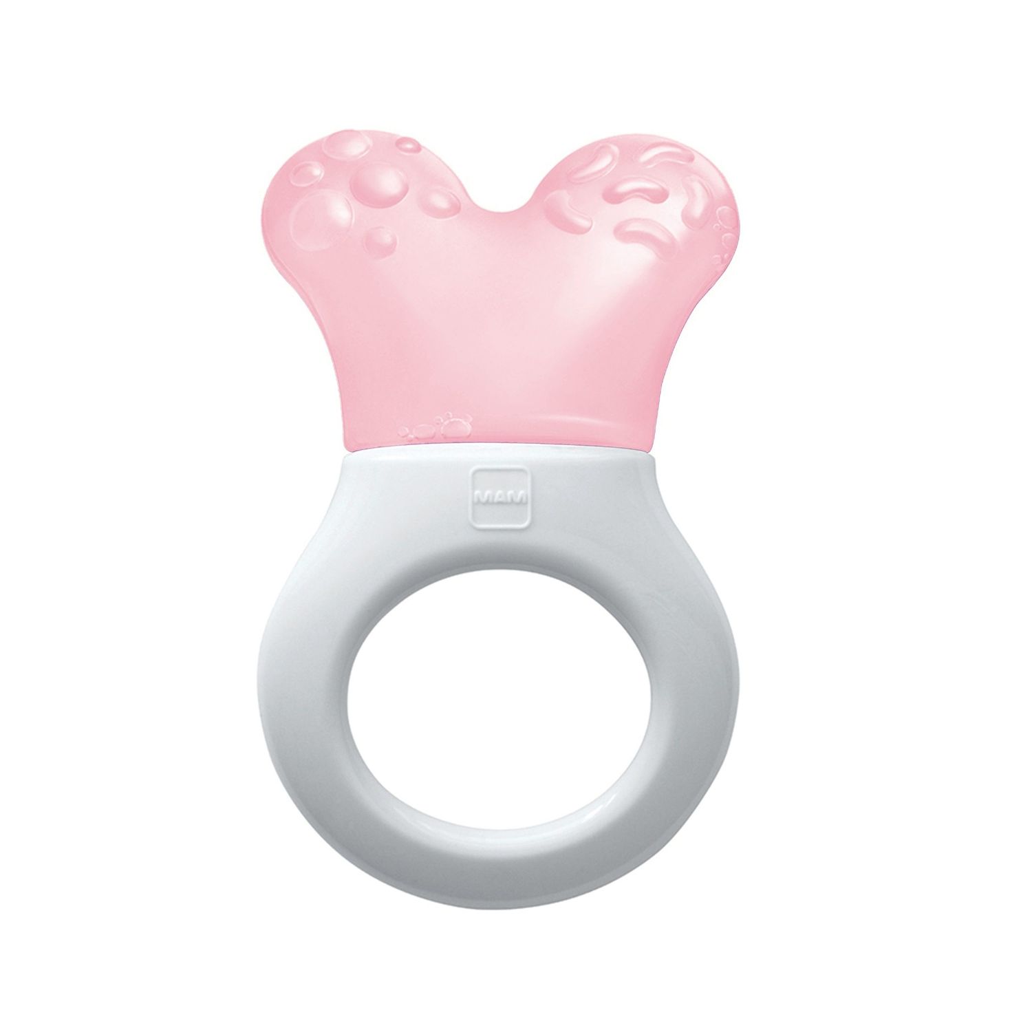 Mam mini cooler &amp; clip dentaruolo, massaggia gengive neonati 2+ mesi rinfrescante e lenitivo, neonato accessori utili facili da afferrare, rosa - Mam