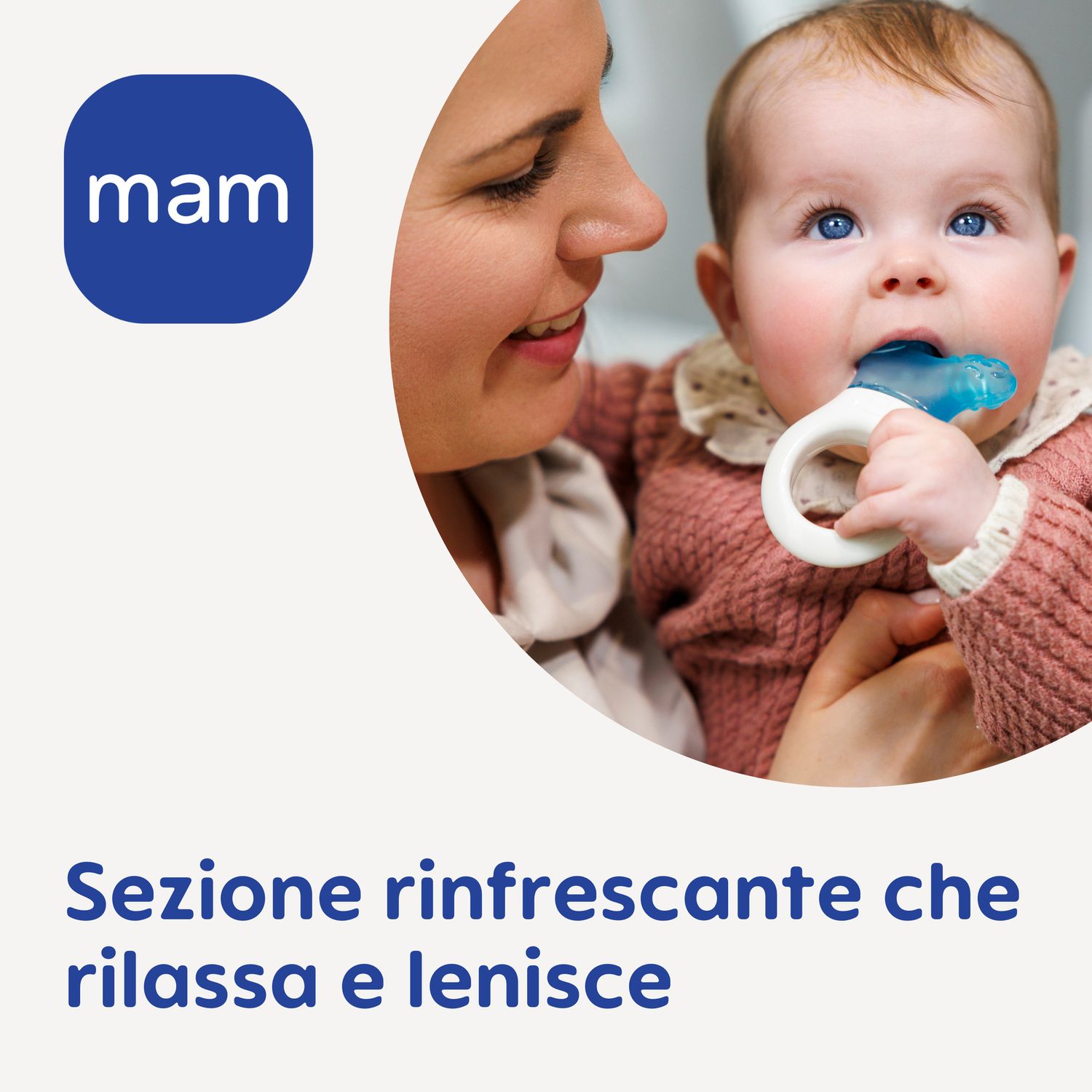 Mam mini cooler & clip dentaruolo, massaggia gengive neonati 2+ mesi rinfrescante e lenitivo, neonato accessori utili facili da afferrare, rosa - Mam