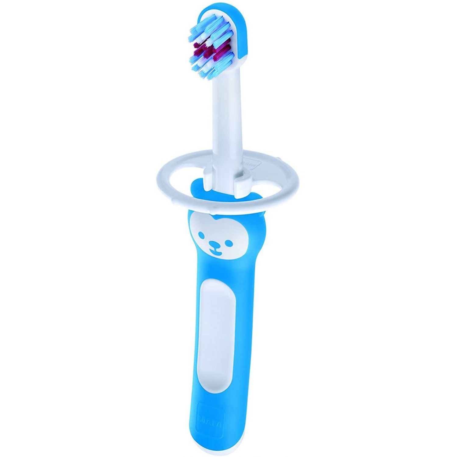 Mam learn to brush (set da 2), neonato accessori utili per i primi dentini, azzurro, 5+ mesi - Mam