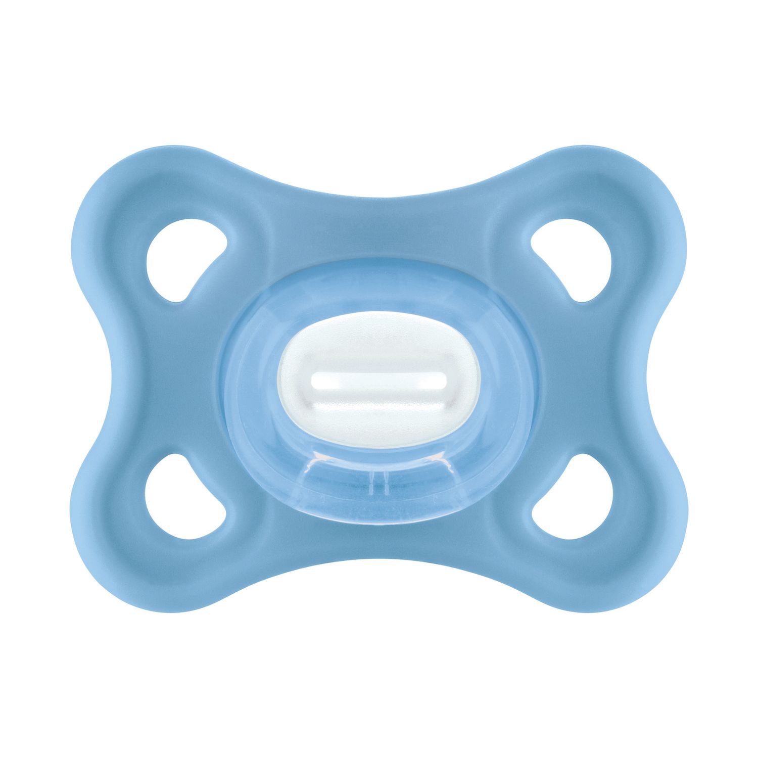 Mam comfort succhietto 3-12 mesi (set da 2), ciuccio mam 3-12 mesi in 100% silicone con design unico, azzurro/neutro - Mam