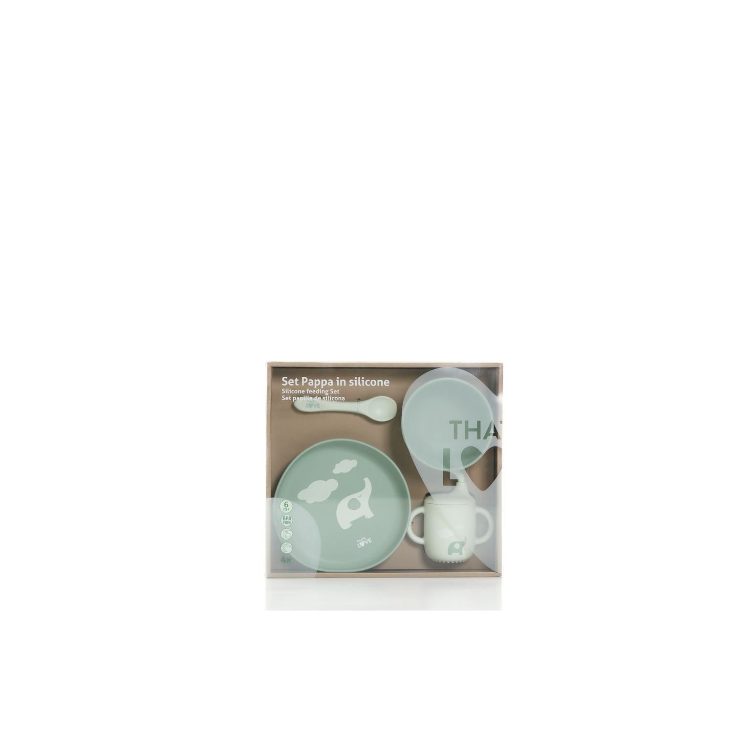Set pappa in silicone green - that's love - That's Love