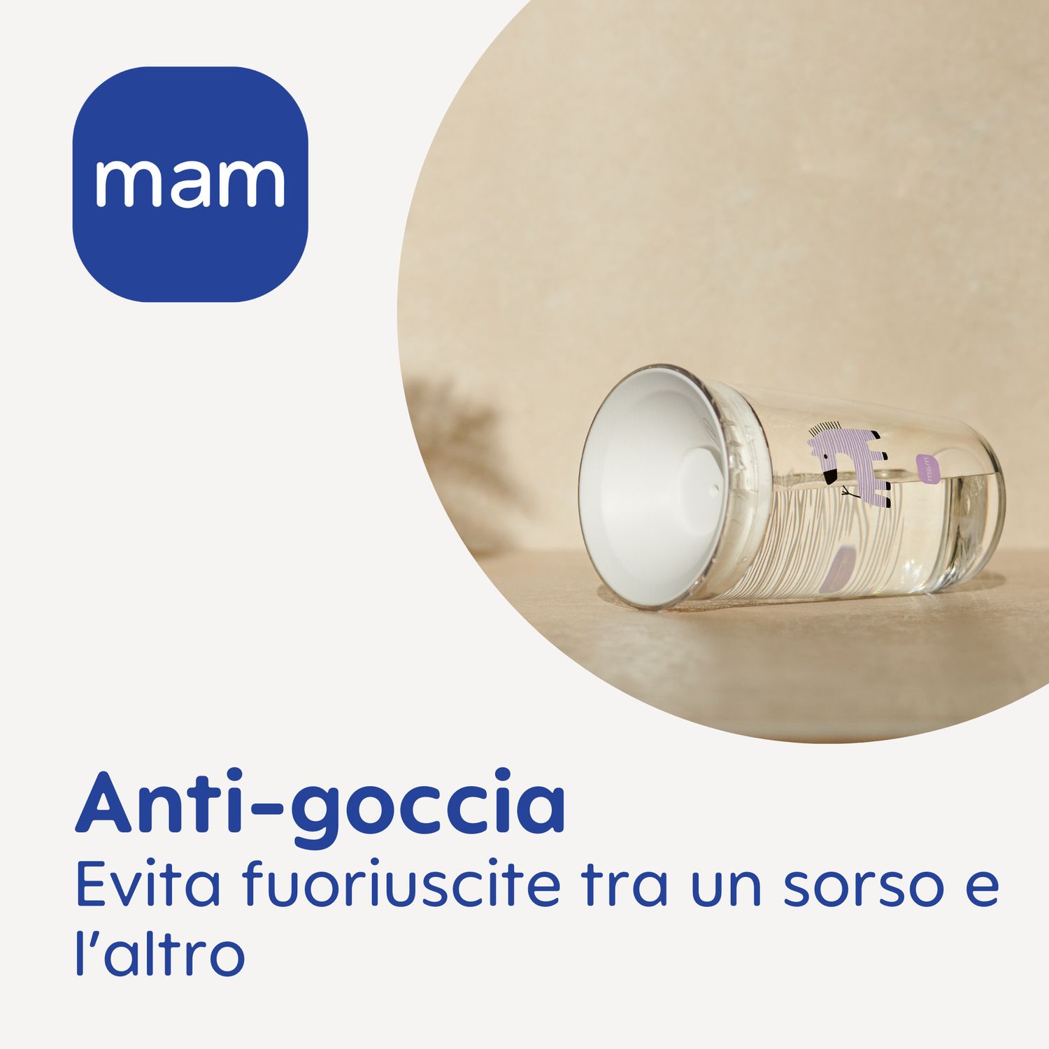 Mam easy to drink cup 360° (290 ml), tazza bambini 8m+ con valvola 360° a prova di perdita, rosa - Mam