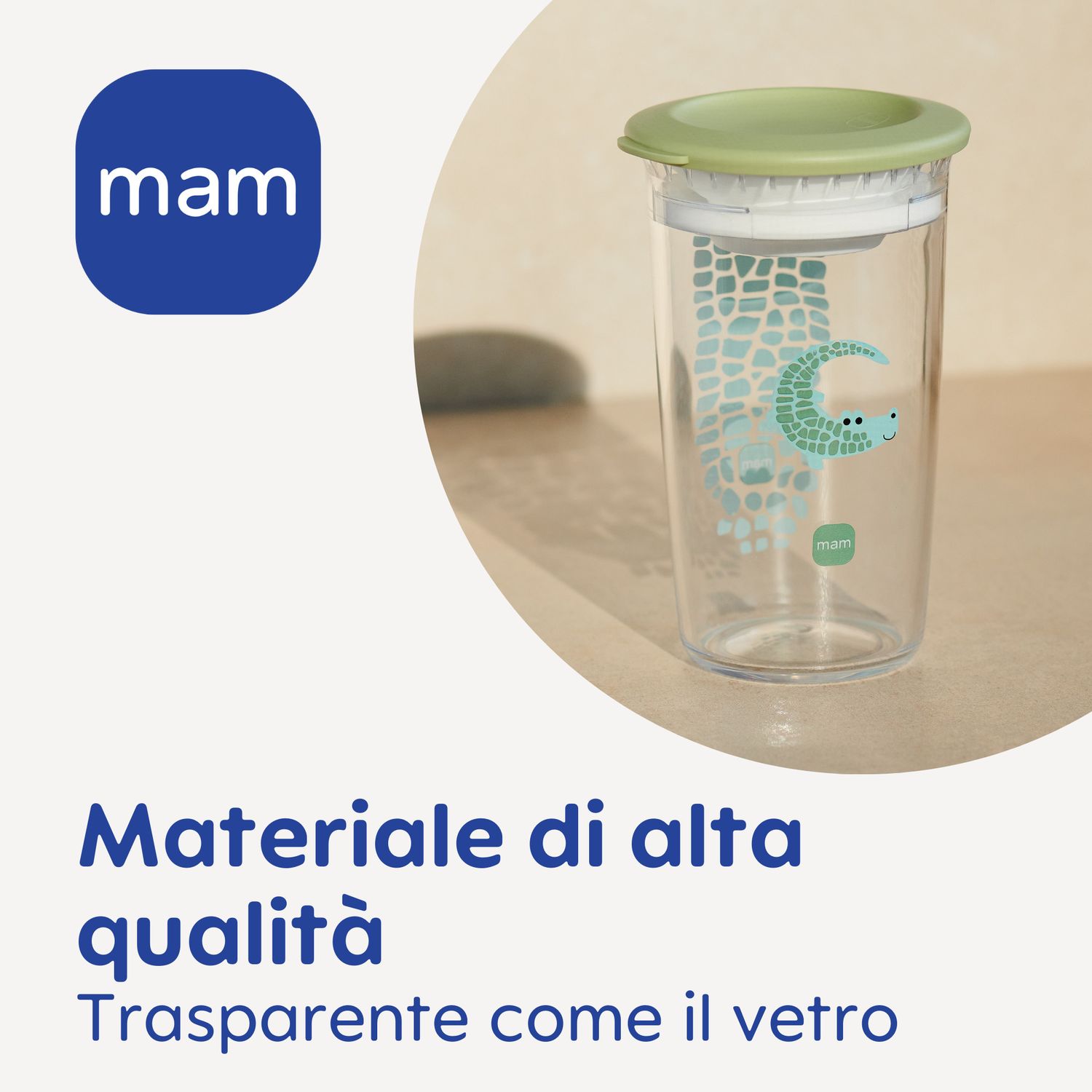 Mam easy to drink cup 360° (290 ml), tazza bambini 8m+ con valvola 360° a prova di perdita, rosa - Mam