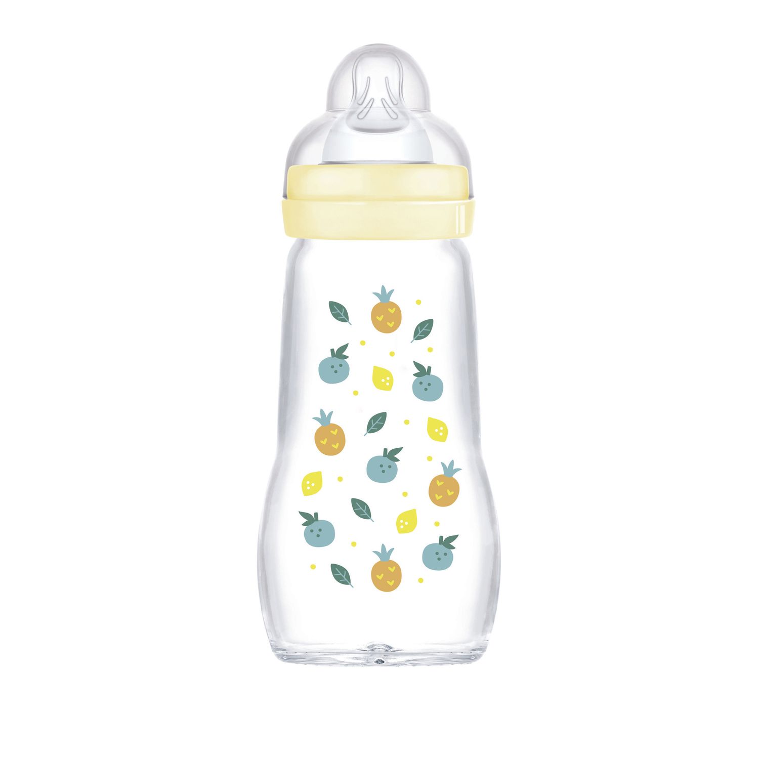 Mam biberon feel good 260 ml, biberon vetro pregiato resistente alle alte temperature, neutro - Mam