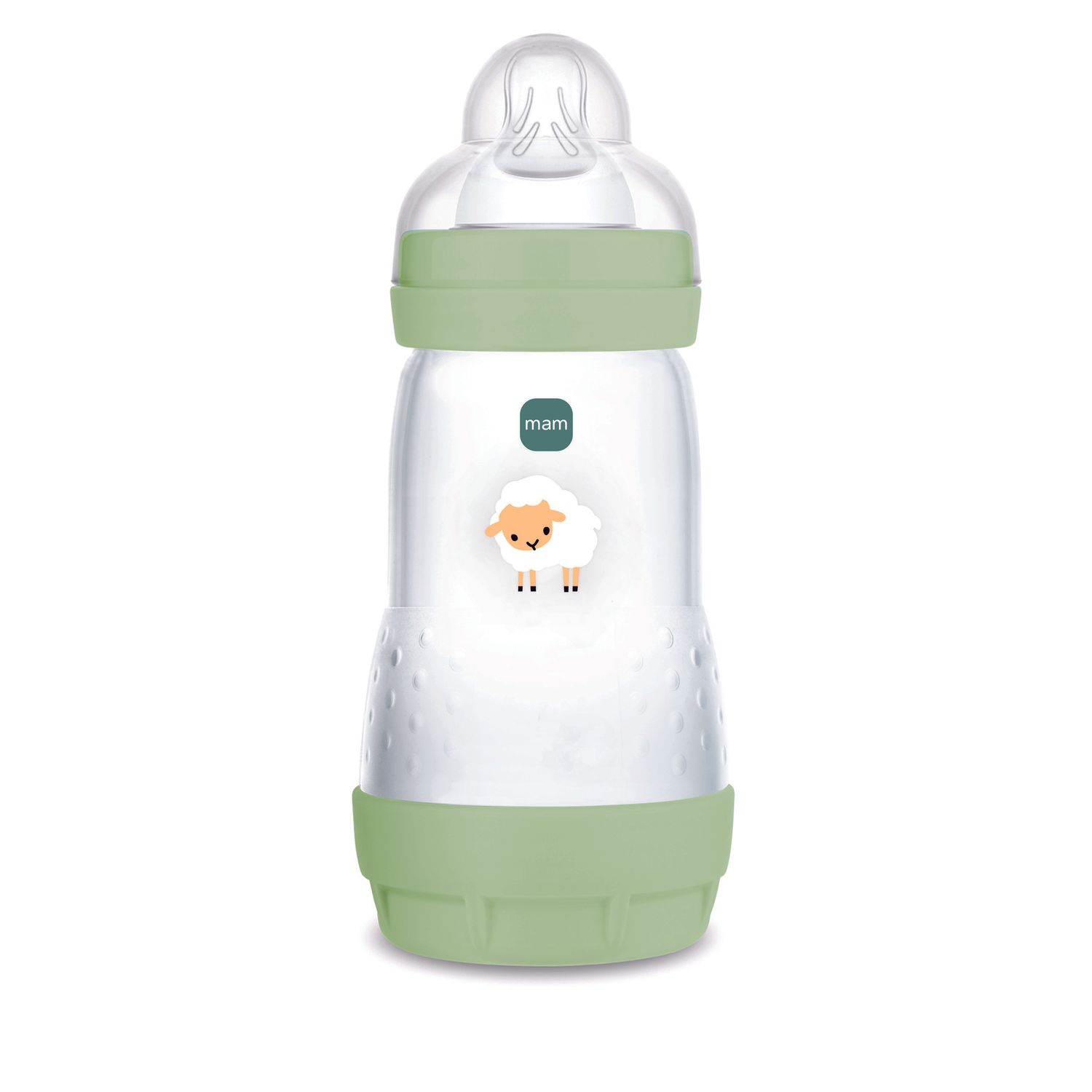 Mam biberon easy start 260 ml, biberon anticolica per allattamento misto, riduce le bolle d'aria e il rischio di coliche, verde, 2+ mesi - Mam