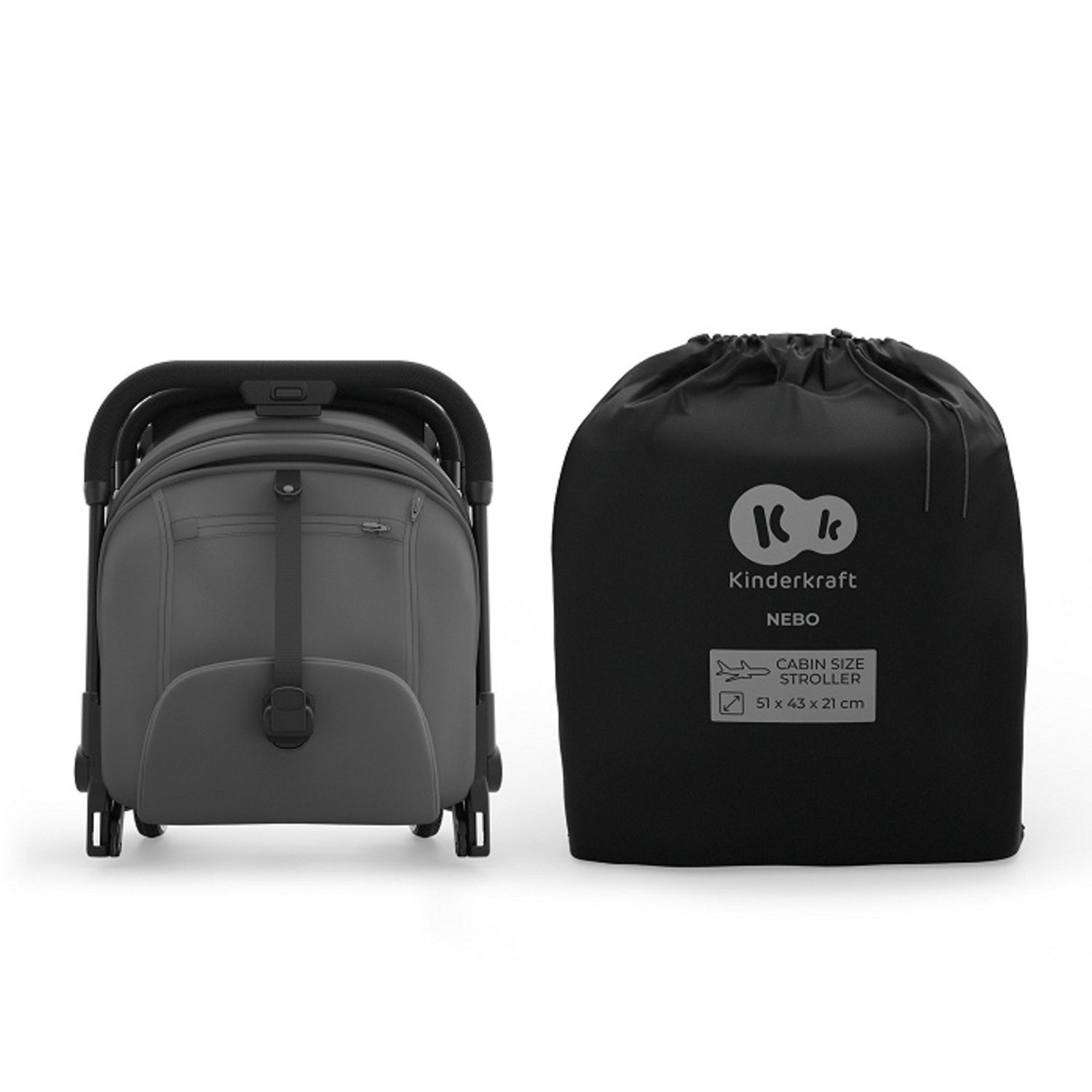 Passeggino nebo cabin size - grey - kinderkraft - KinderKraft