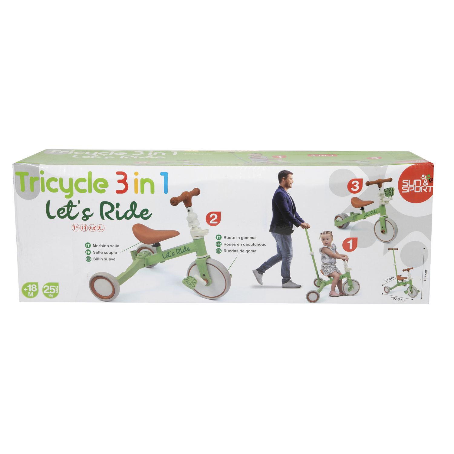 Triciclo 3 in 1 let's ride - Sun&Sport