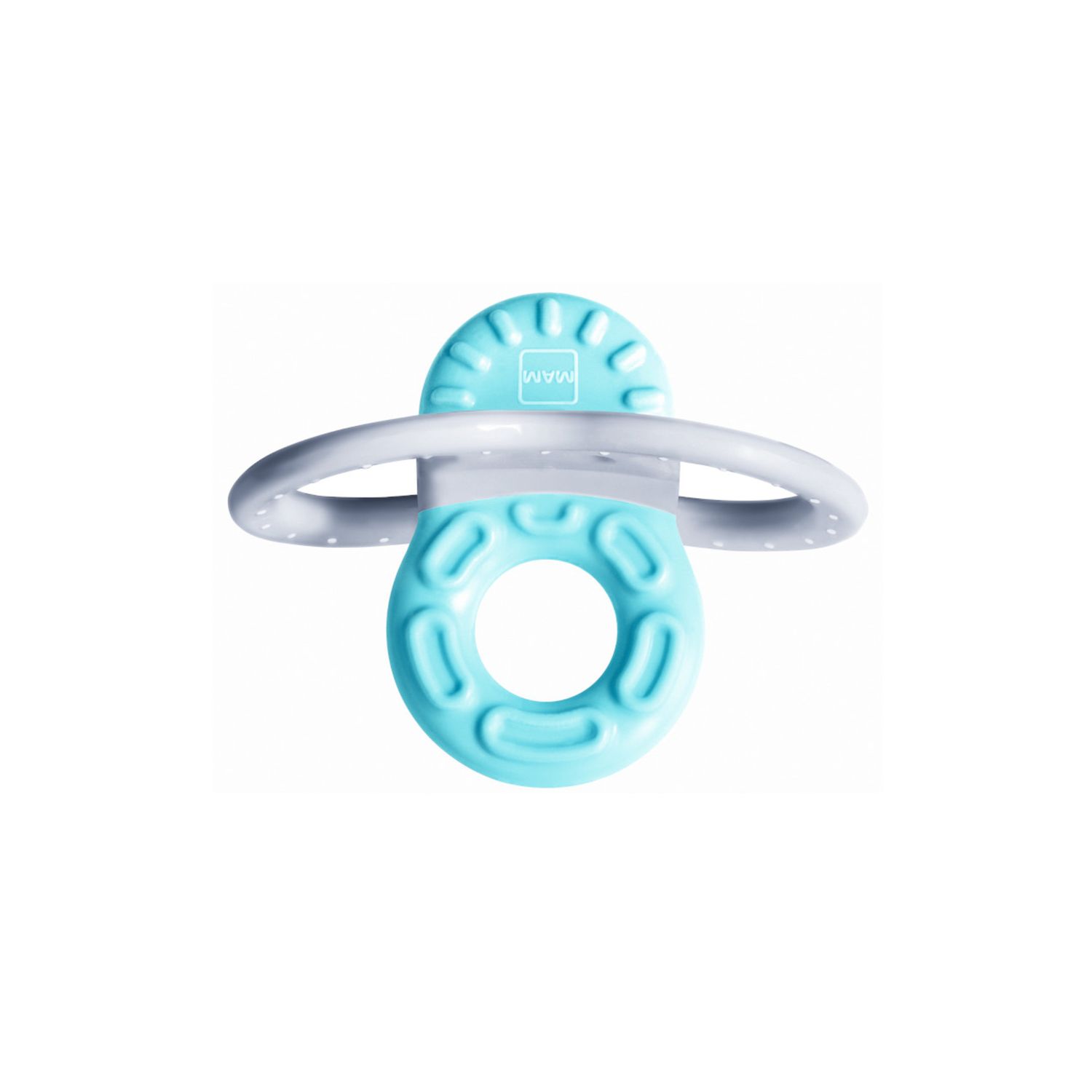 Mam bite &amp; relax fase 1 mini dentaruolo, massaggia gengive neonati 2+ mesi, con sterilizzatore portatile per microonde, azzurro - Mam