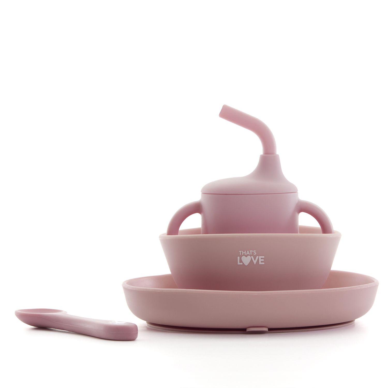 Set pappa in silicone pink- that's love - That's Love