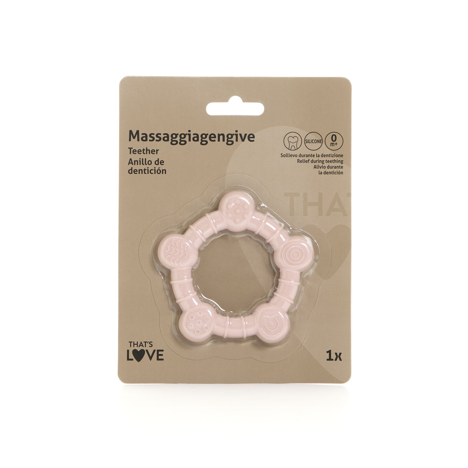 Anello massaggiagengive flower pink - that's love - That's Love