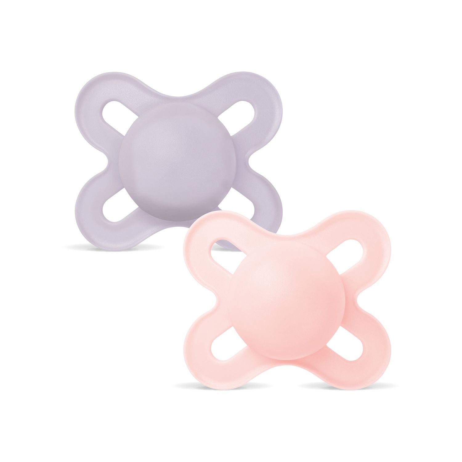 Mam original start succhietto 0-2 mesi (set da 2), ciuccio mam 0-2 mesi con tettarella ortodontica in caucciù, rosa/lilla - Mam