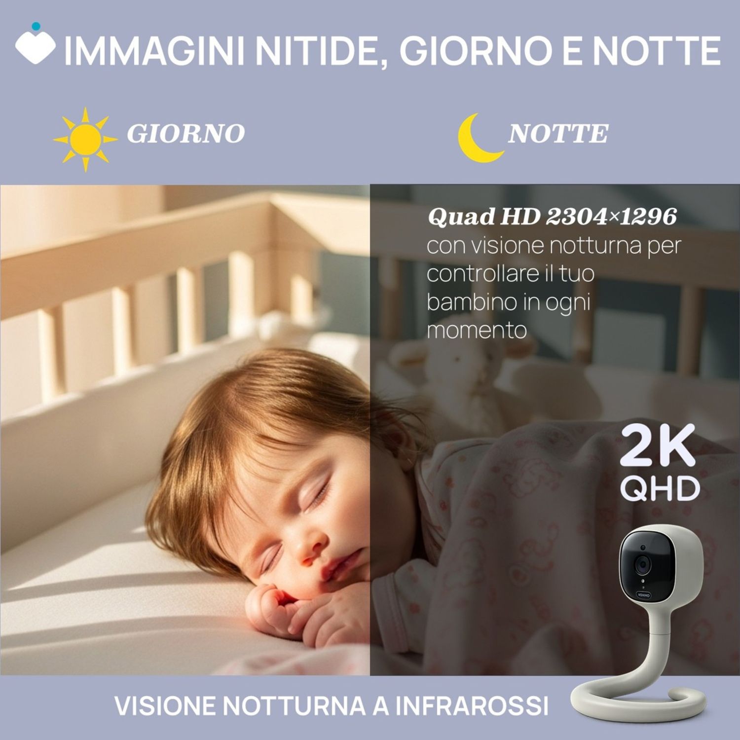 Video baby monitor wi-fi smart ai - chicco - Chicco