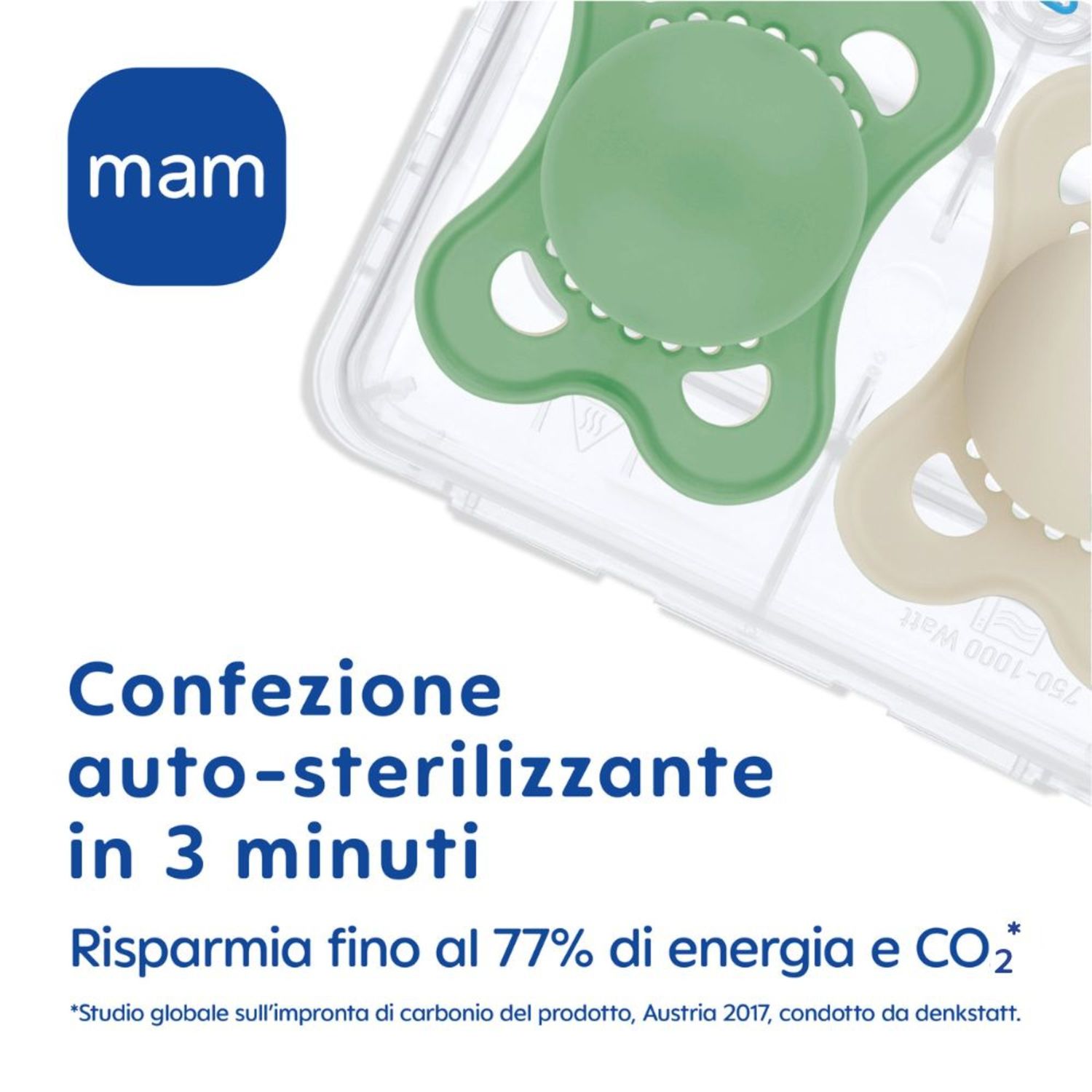 Mam original succhietto 2-6 mesi (set da 2), ciuccio mam 2-6 mesi con tettarella ortodontica in caucciù, neutro/giallo chiaro - Mam